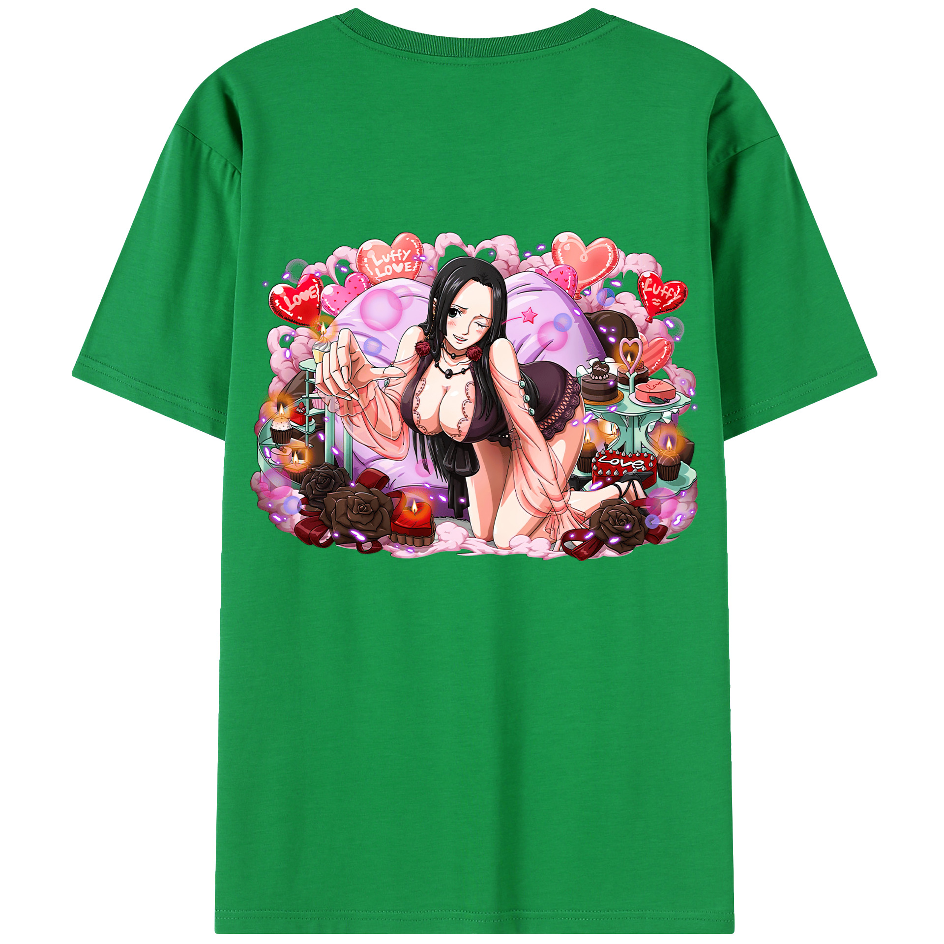 ワンピース ボア・ハンコック ONE PIECE Boa·Hancock 綿100％半袖Tシャツ（背面プリント）