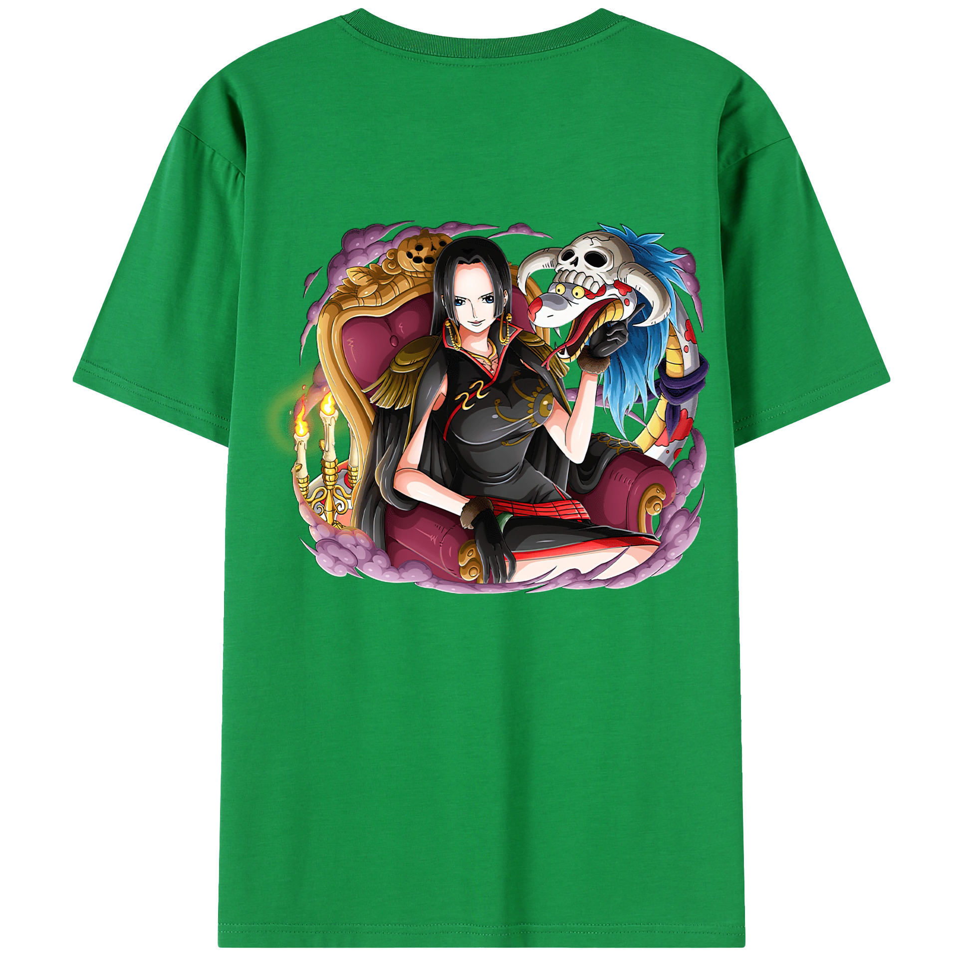 ワンピース ボア・ハンコック ONE PIECE Boa·Hancock 綿100％半袖Tシャツ（背面プリント）