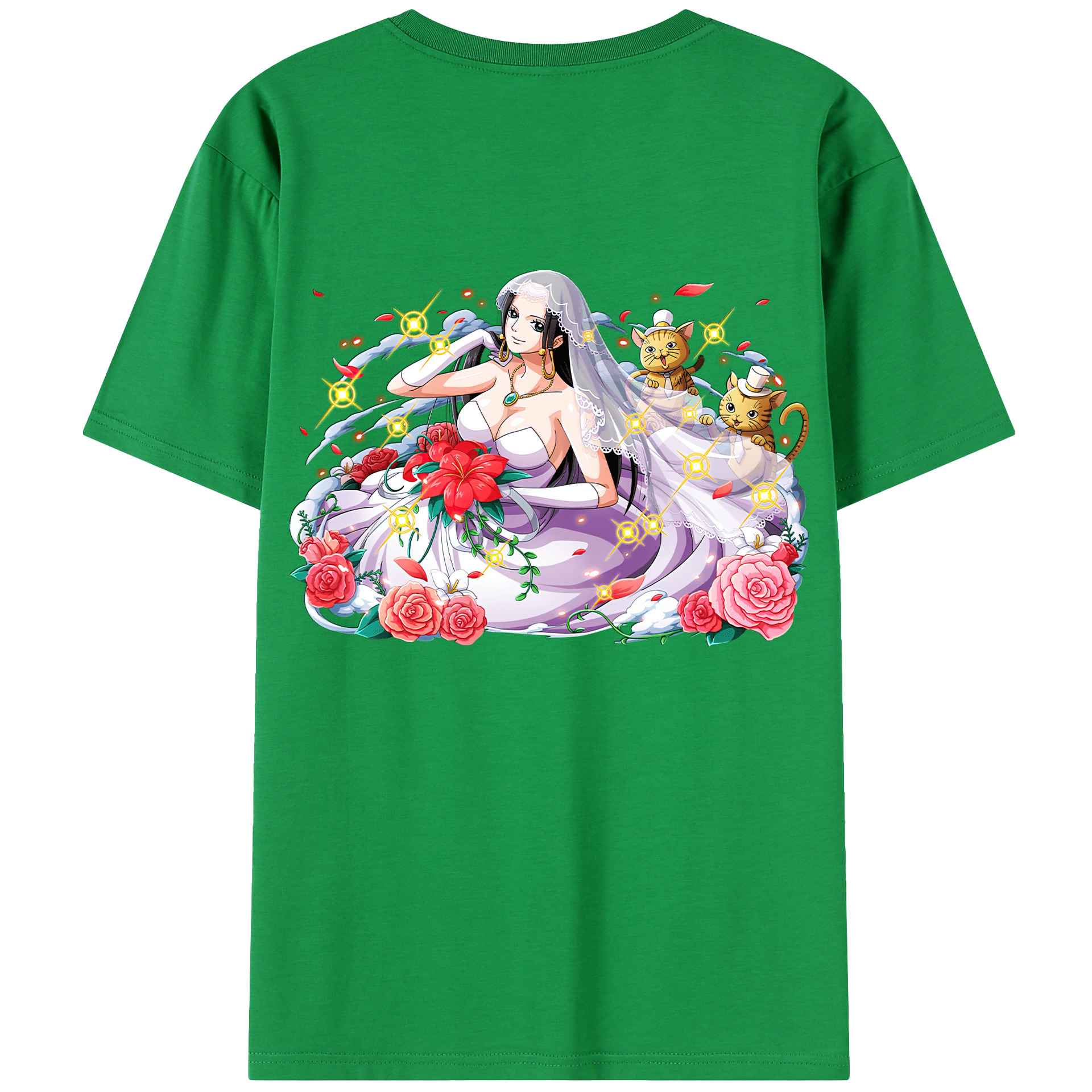 ワンピース ボア・ハンコック ONE PIECE Boa·Hancock 綿100％半袖Tシャツ（背面プリント）
