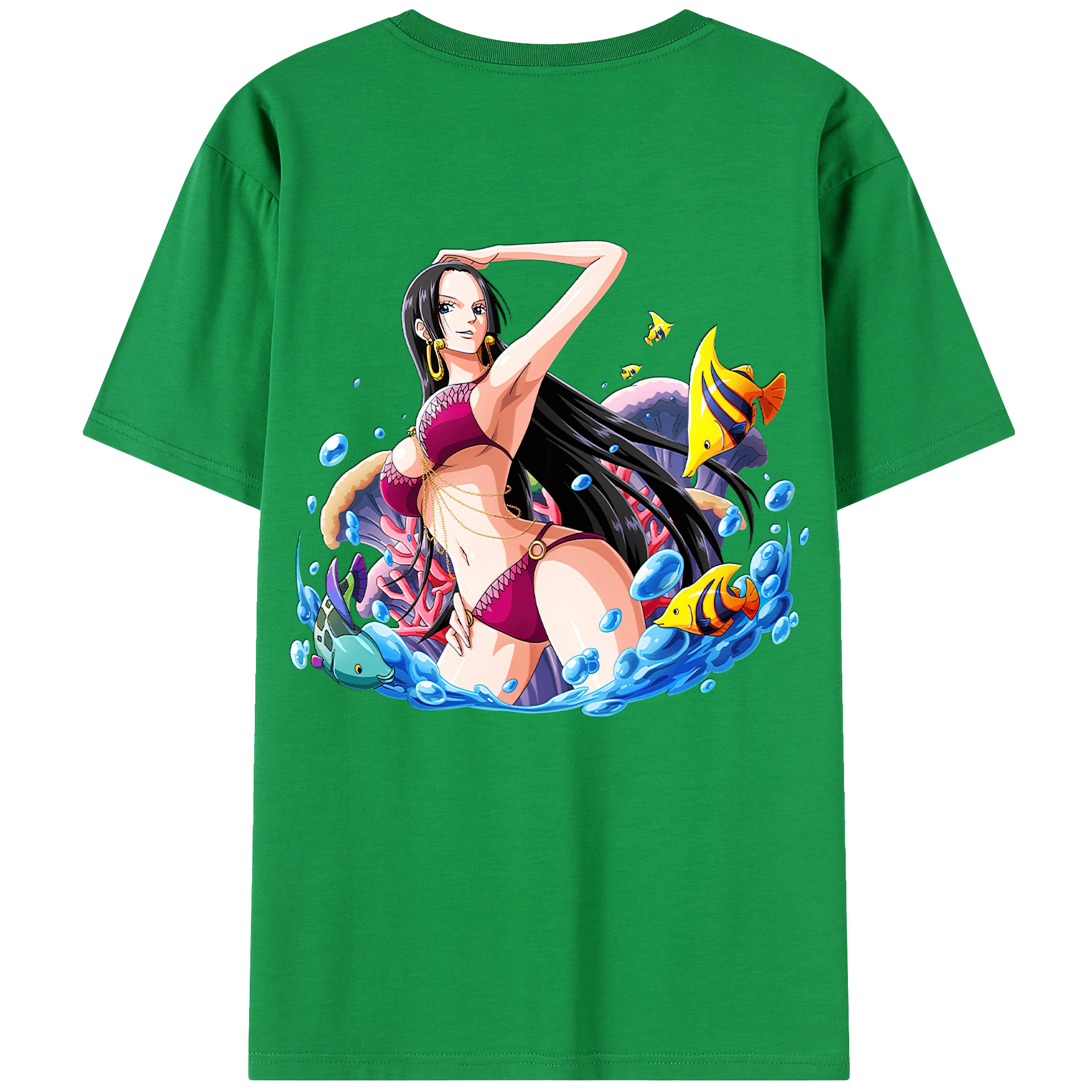 ワンピース ボア・ハンコック ONE PIECE Boa·Hancock 綿100％半袖Tシャツ（背面プリント）