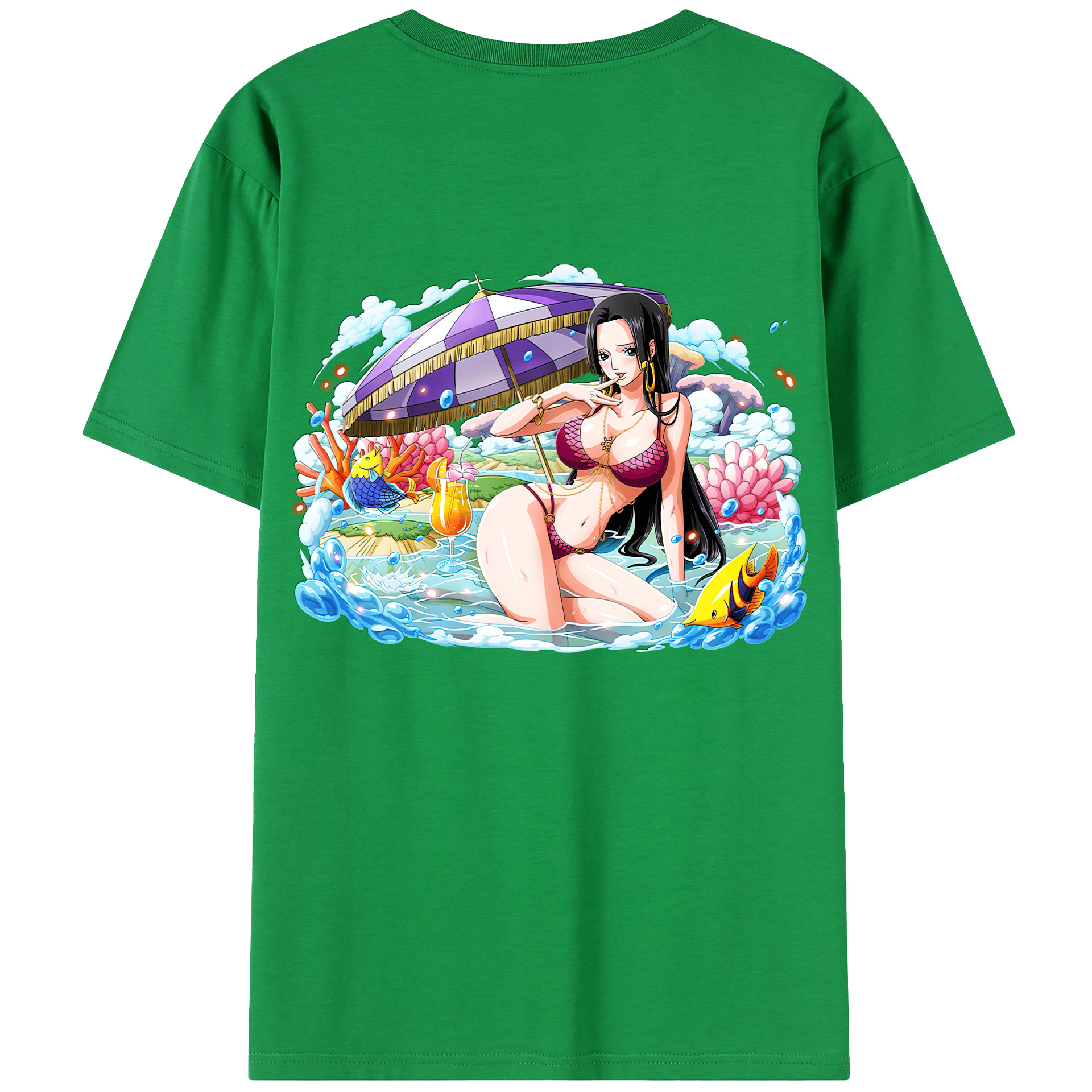 ワンピース ボア・ハンコック ONE PIECE Boa·Hancock 綿100％半袖Tシャツ（背面プリント）
