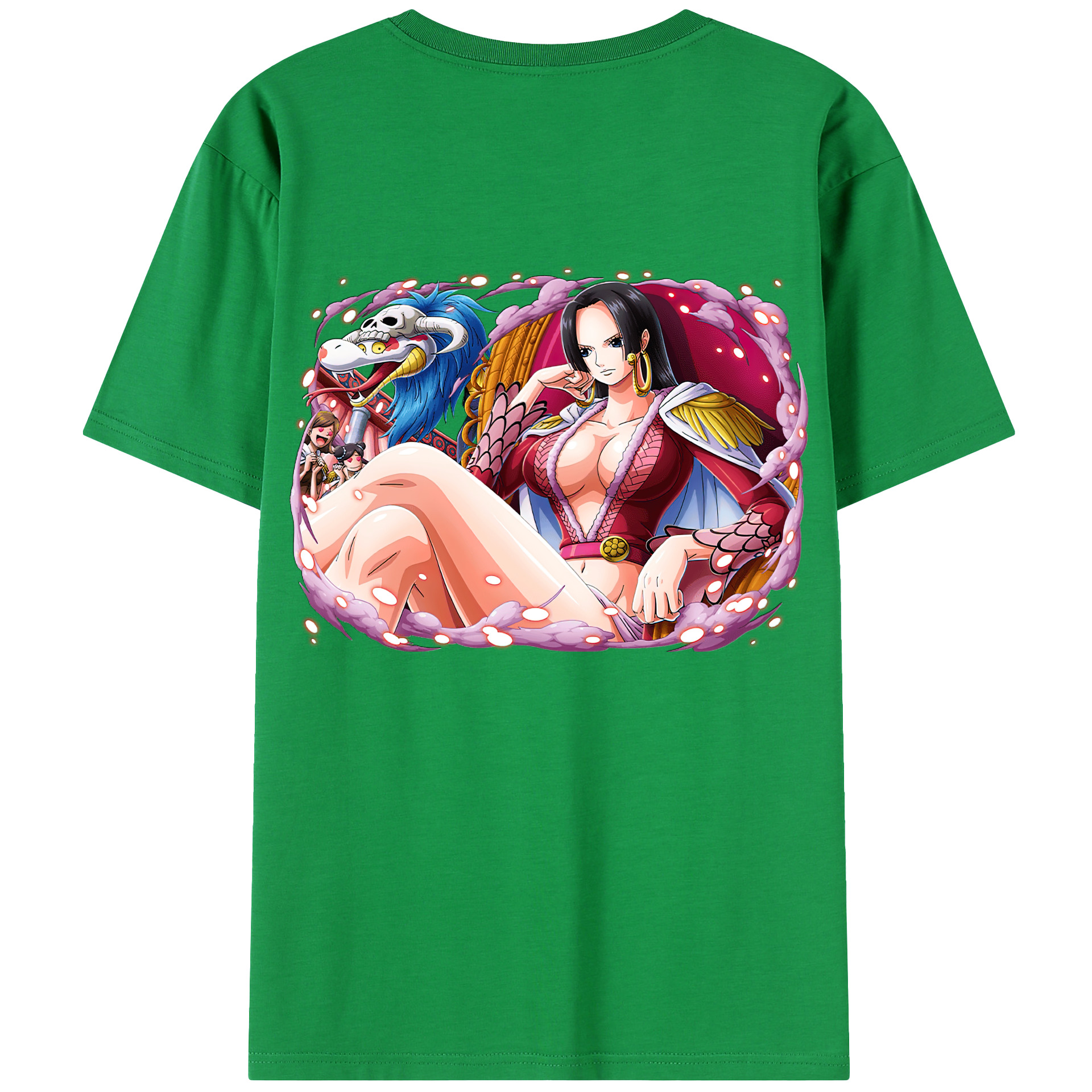 ワンピース ボア・ハンコック ONE PIECE Boa·Hancock 綿100％半袖Tシャツ（背面プリント）