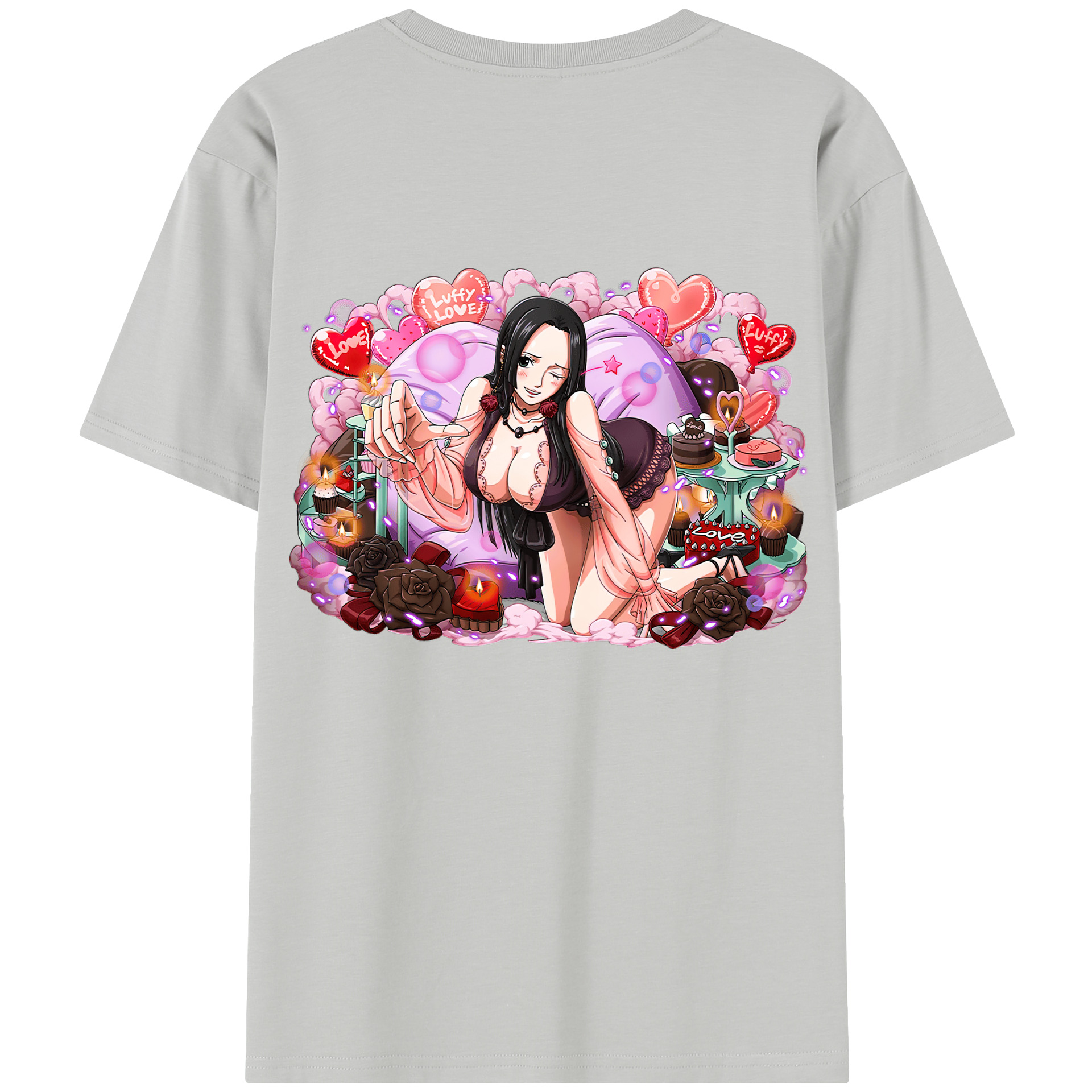 ワンピース ボア・ハンコック ONE PIECE Boa·Hancock 綿100％半袖Tシャツ（背面プリント）