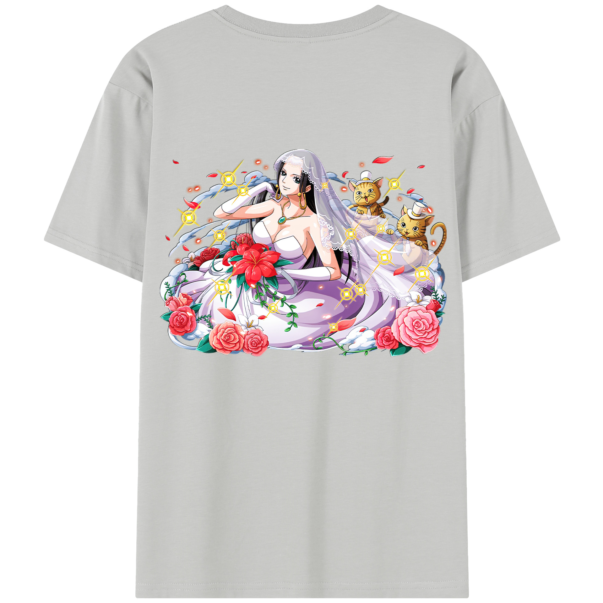 ワンピース ボア・ハンコック ONE PIECE Boa·Hancock 綿100％半袖Tシャツ（背面プリント）