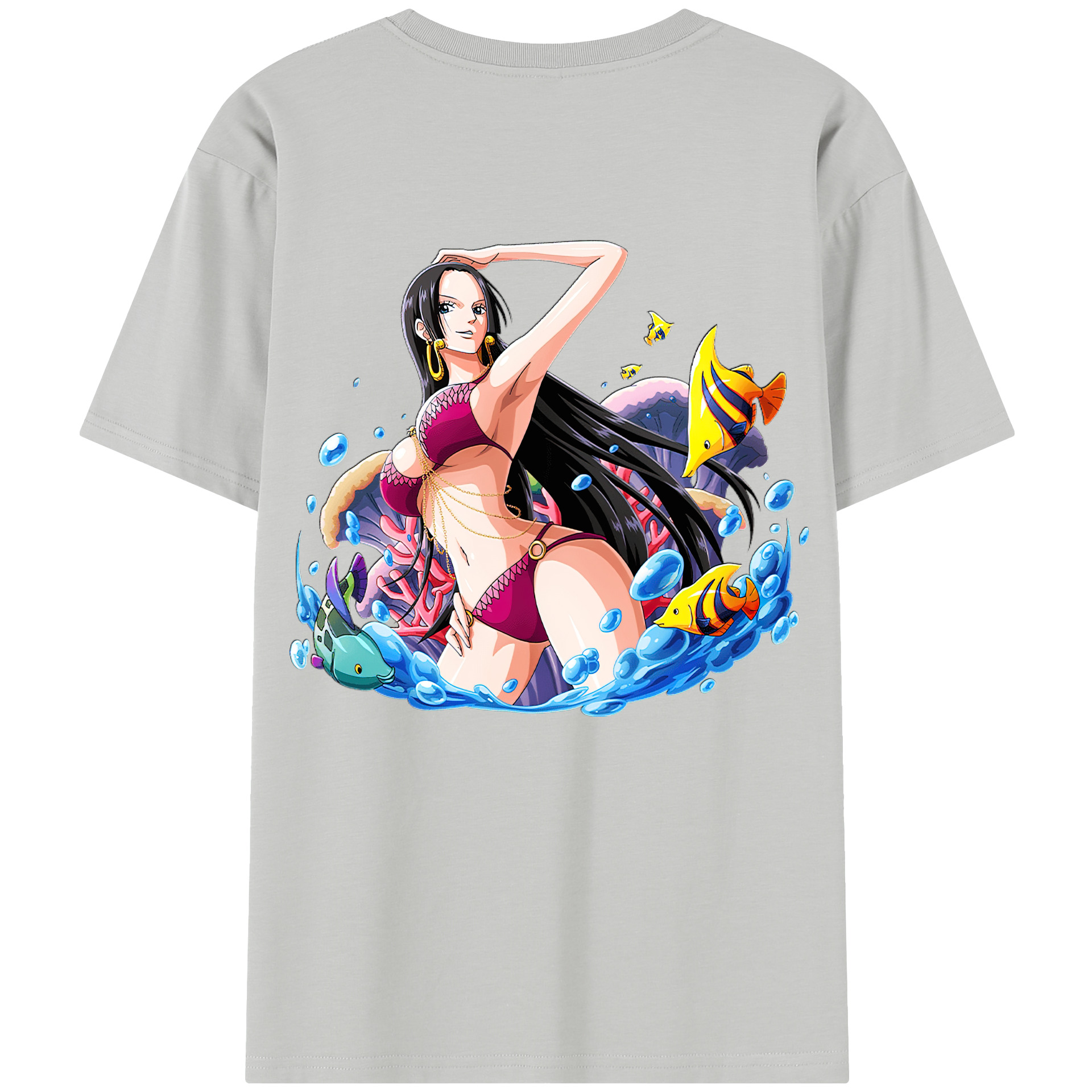 ワンピース ボア・ハンコック ONE PIECE Boa·Hancock 綿100％半袖Tシャツ（背面プリント）