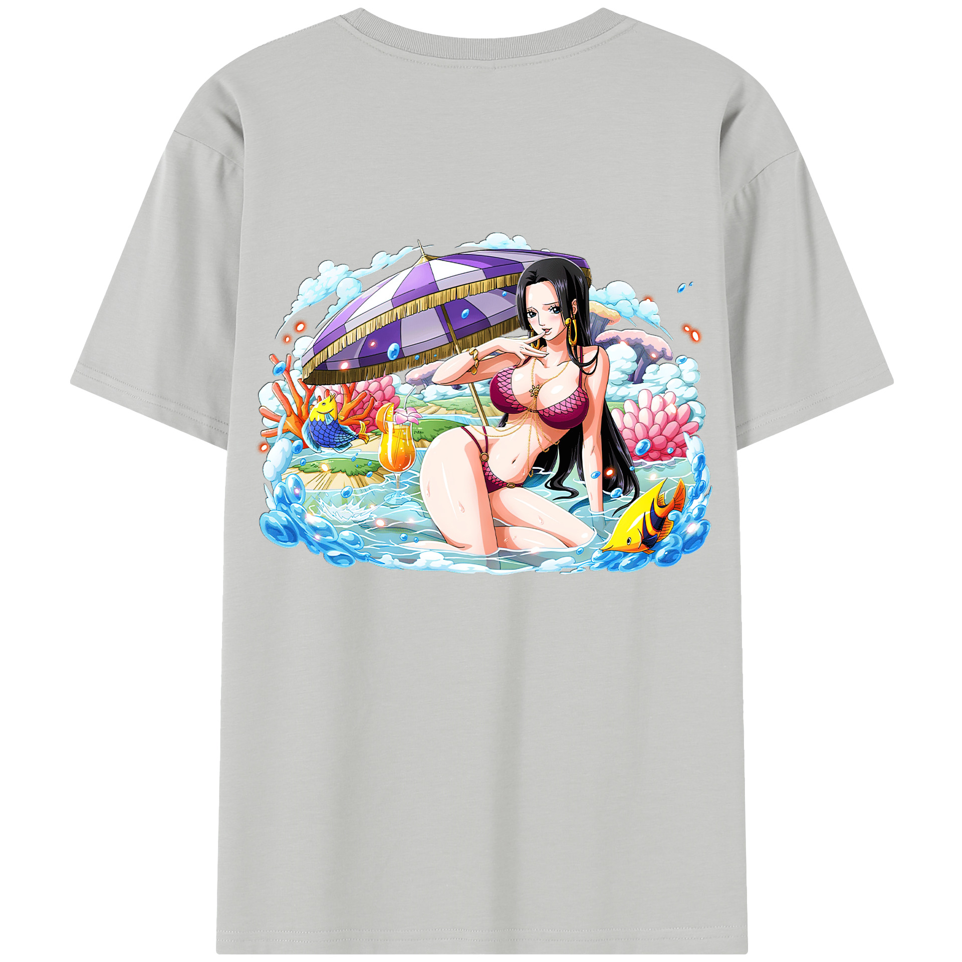 ワンピース ボア・ハンコック ONE PIECE Boa·Hancock 綿100％半袖Tシャツ（背面プリント）