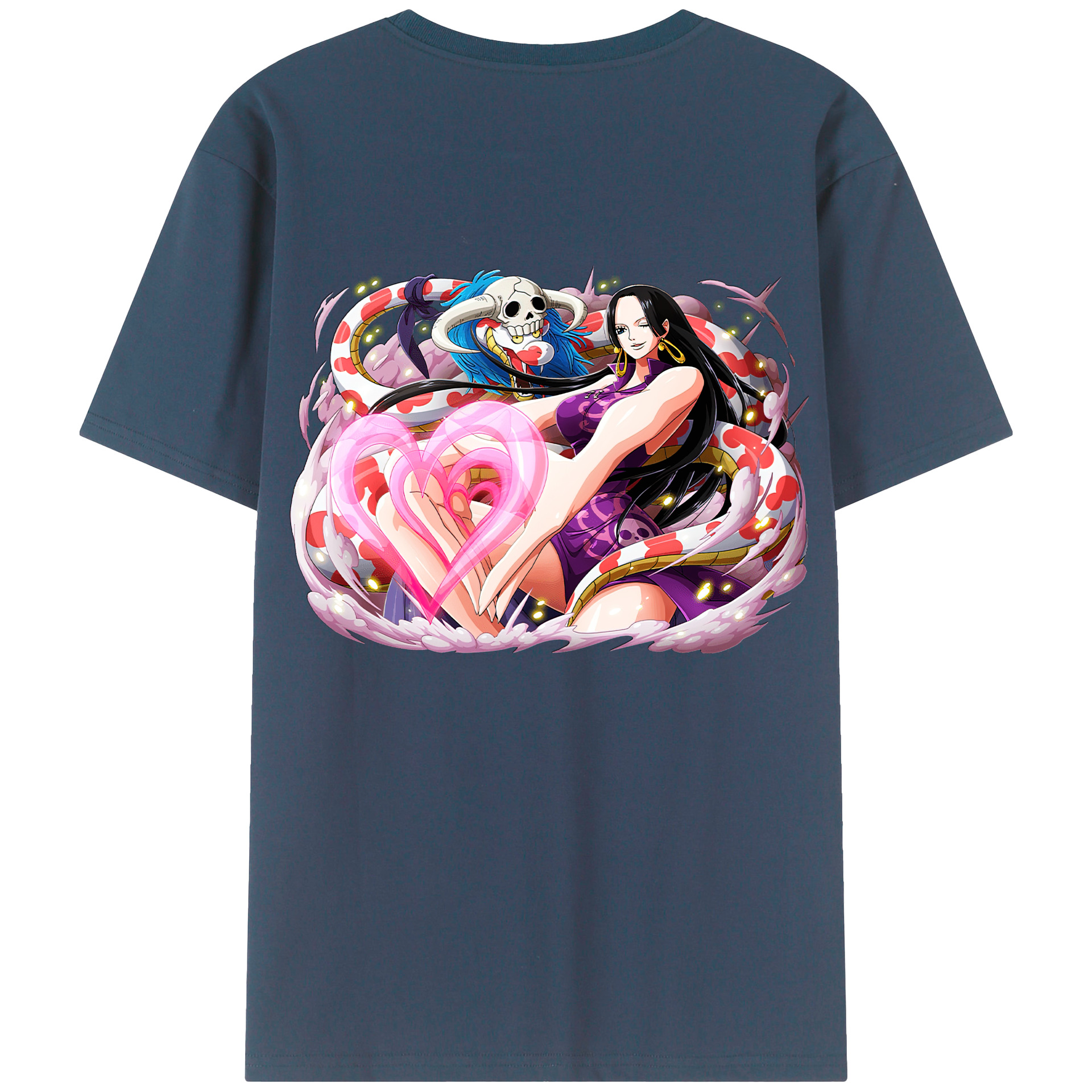 ワンピース ボア・ハンコック ONE PIECE Boa·Hancock 綿100％半袖Tシャツ（背面プリント）