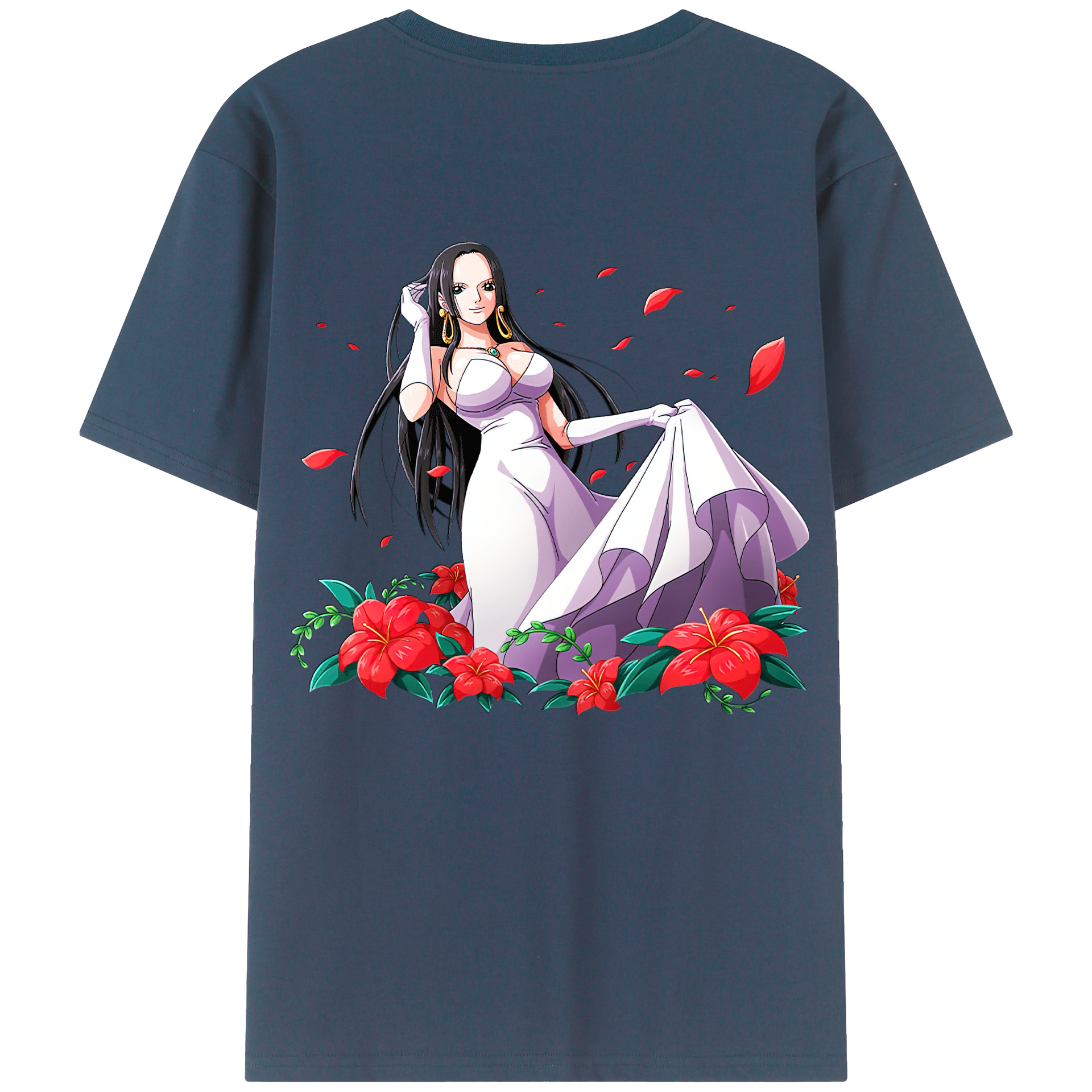 ワンピース ボア・ハンコック ONE PIECE Boa·Hancock 綿100％半袖Tシャツ（背面プリント）