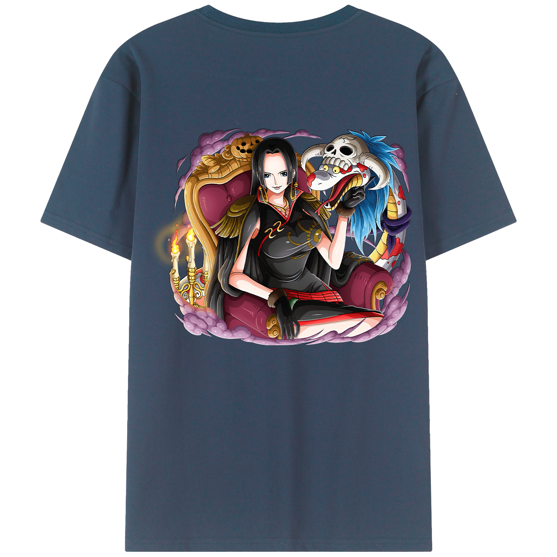 ワンピース ボア・ハンコック ONE PIECE Boa·Hancock 綿100％半袖Tシャツ（背面プリント）