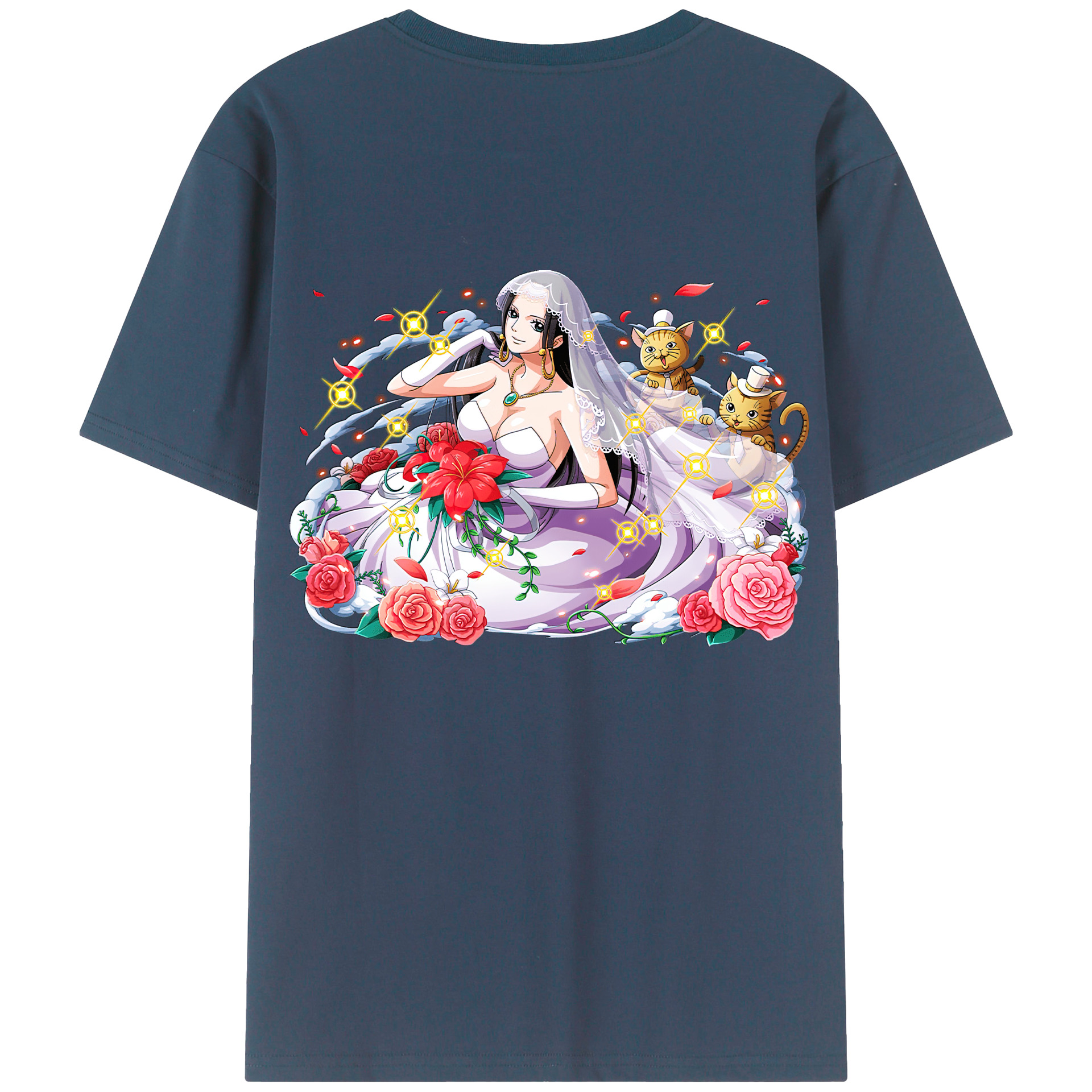 ワンピース ボア・ハンコック ONE PIECE Boa·Hancock 綿100％半袖Tシャツ（背面プリント）
