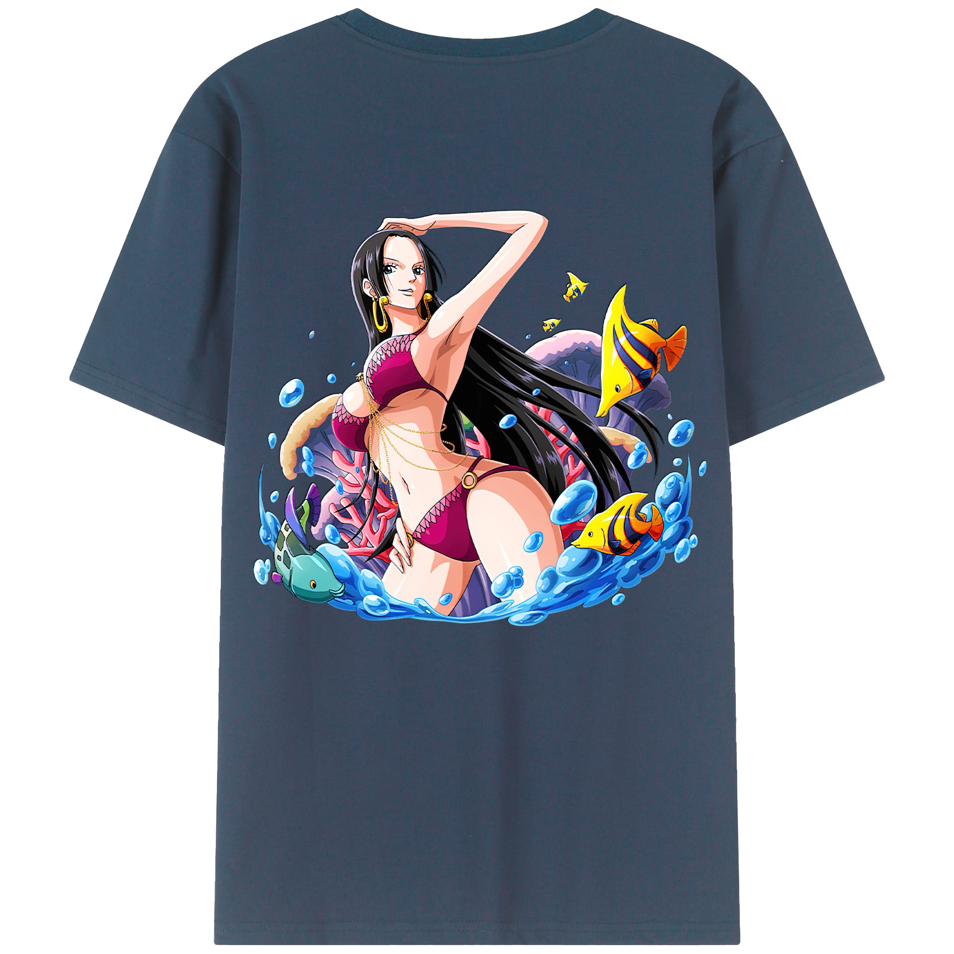 ワンピース ボア・ハンコック ONE PIECE Boa·Hancock 綿100％半袖Tシャツ（背面プリント）