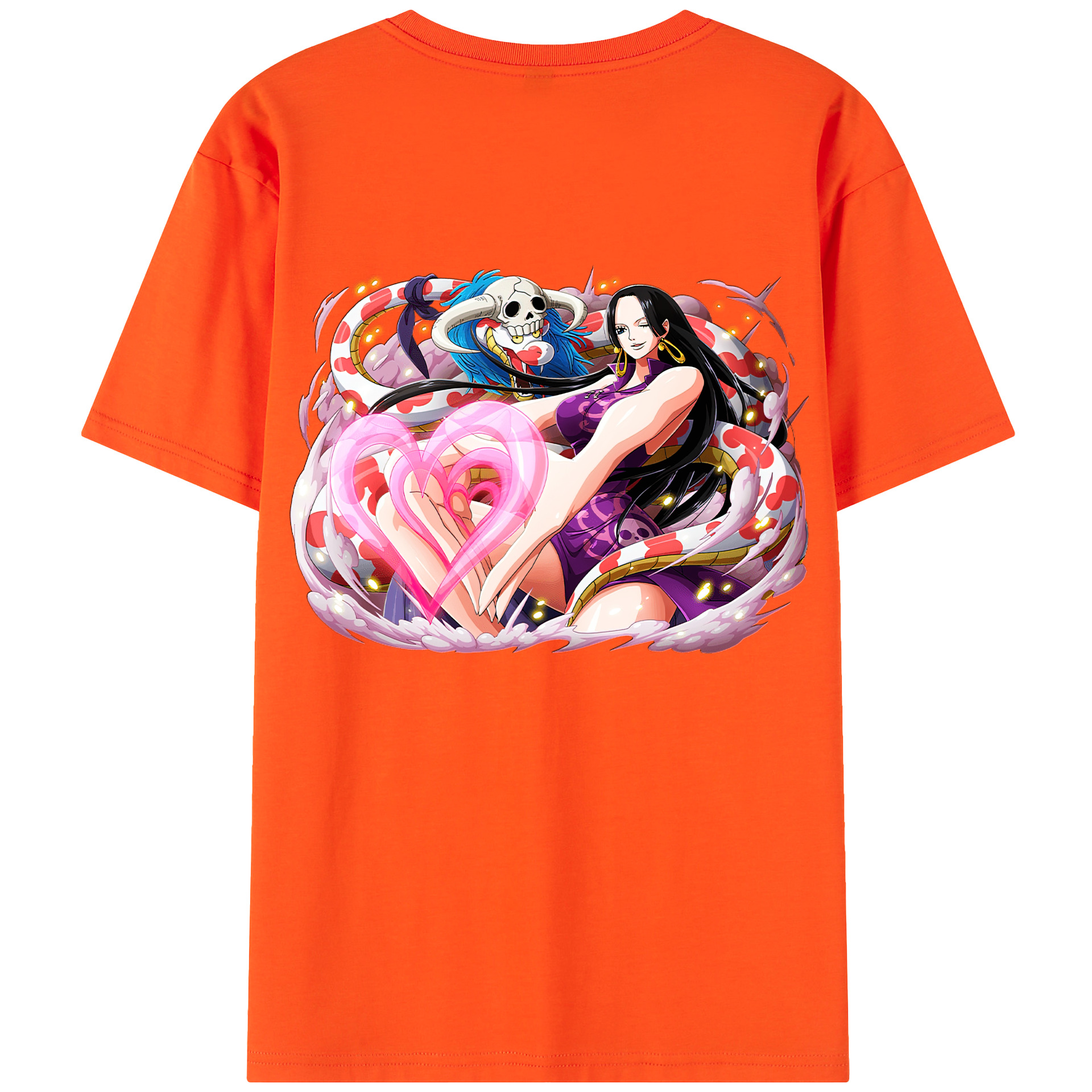 ワンピース ボア・ハンコック ONE PIECE Boa·Hancock 綿100％半袖Tシャツ（背面プリント）