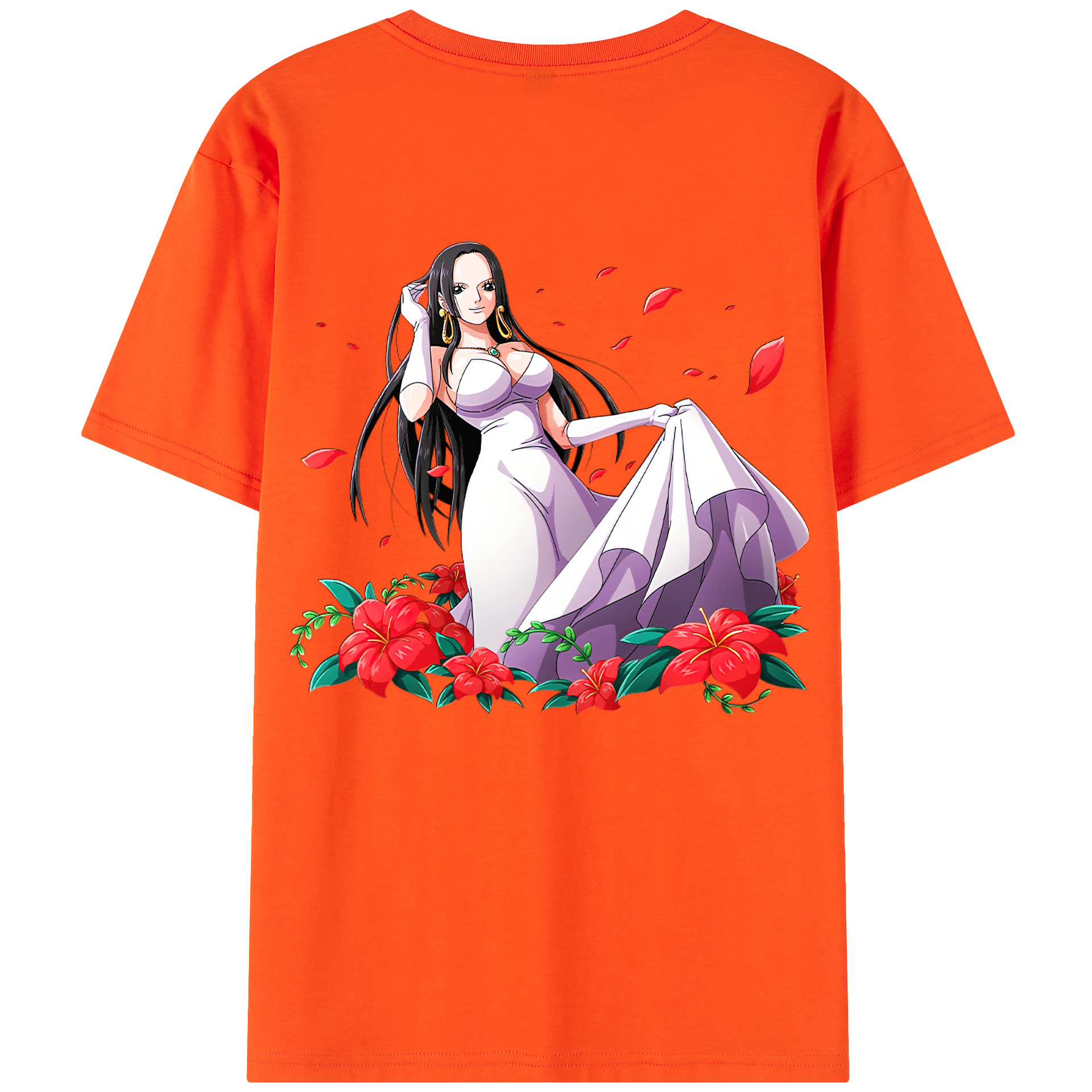 ワンピース ボア・ハンコック ONE PIECE Boa·Hancock 綿100％半袖Tシャツ（背面プリント）