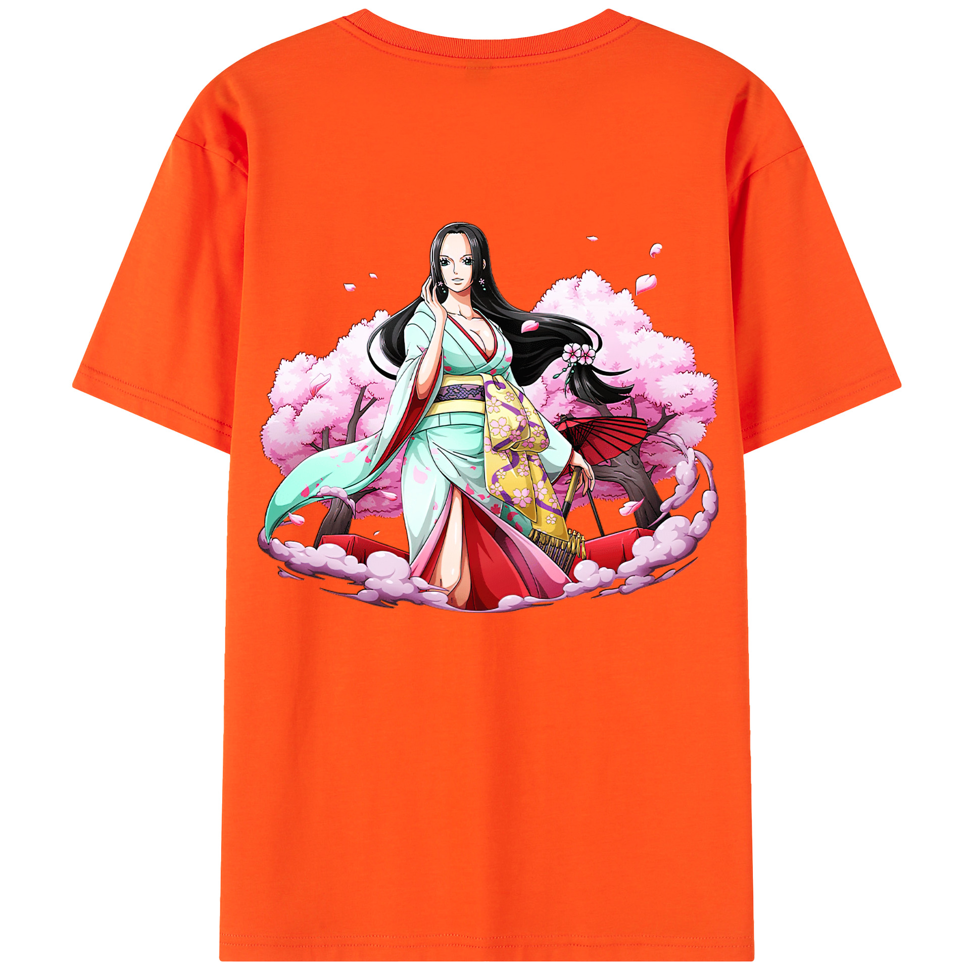 ワンピース ボア・ハンコック ONE PIECE Boa·Hancock 綿100％半袖Tシャツ（背面プリント）