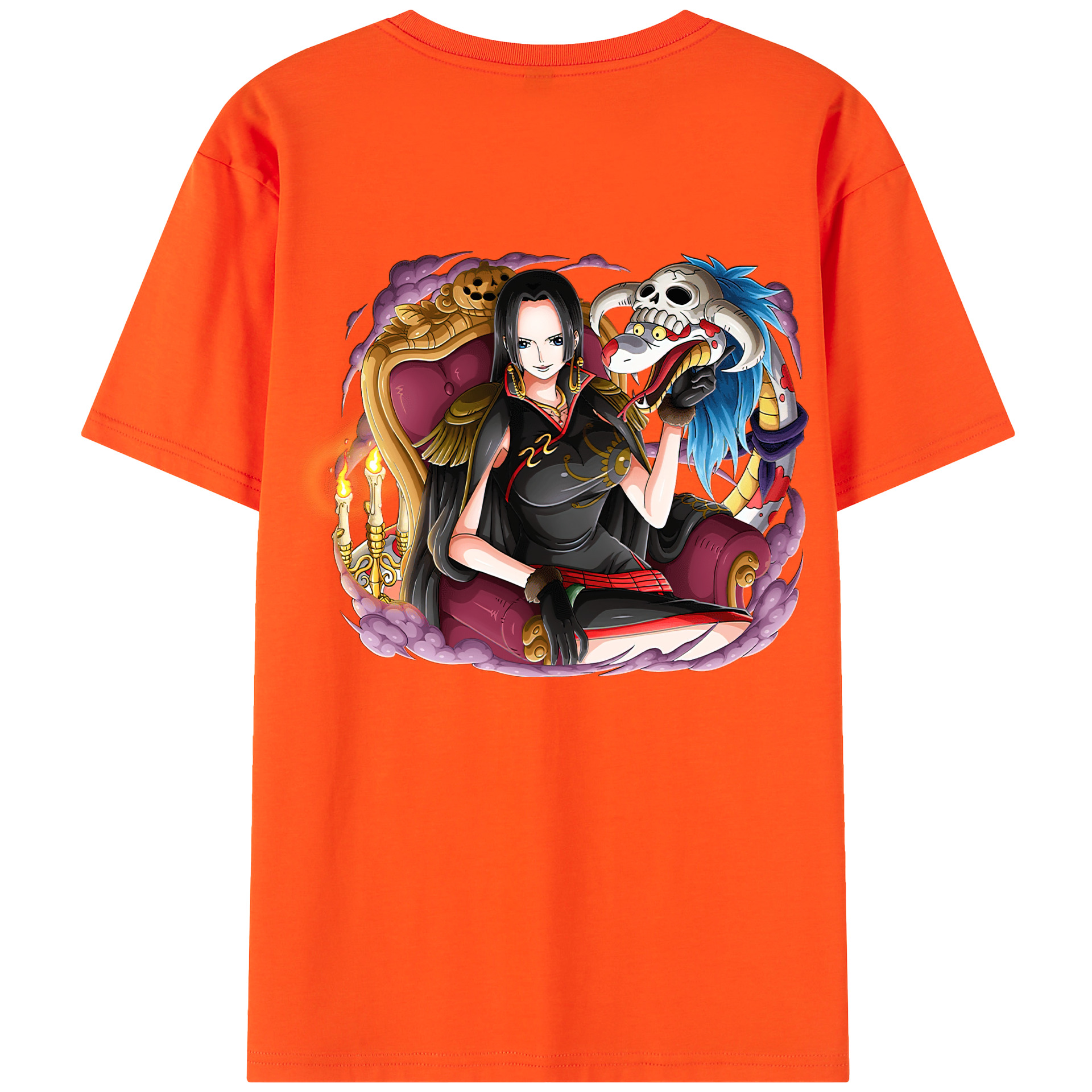ワンピース ボア・ハンコック ONE PIECE Boa·Hancock 綿100％半袖Tシャツ（背面プリント）