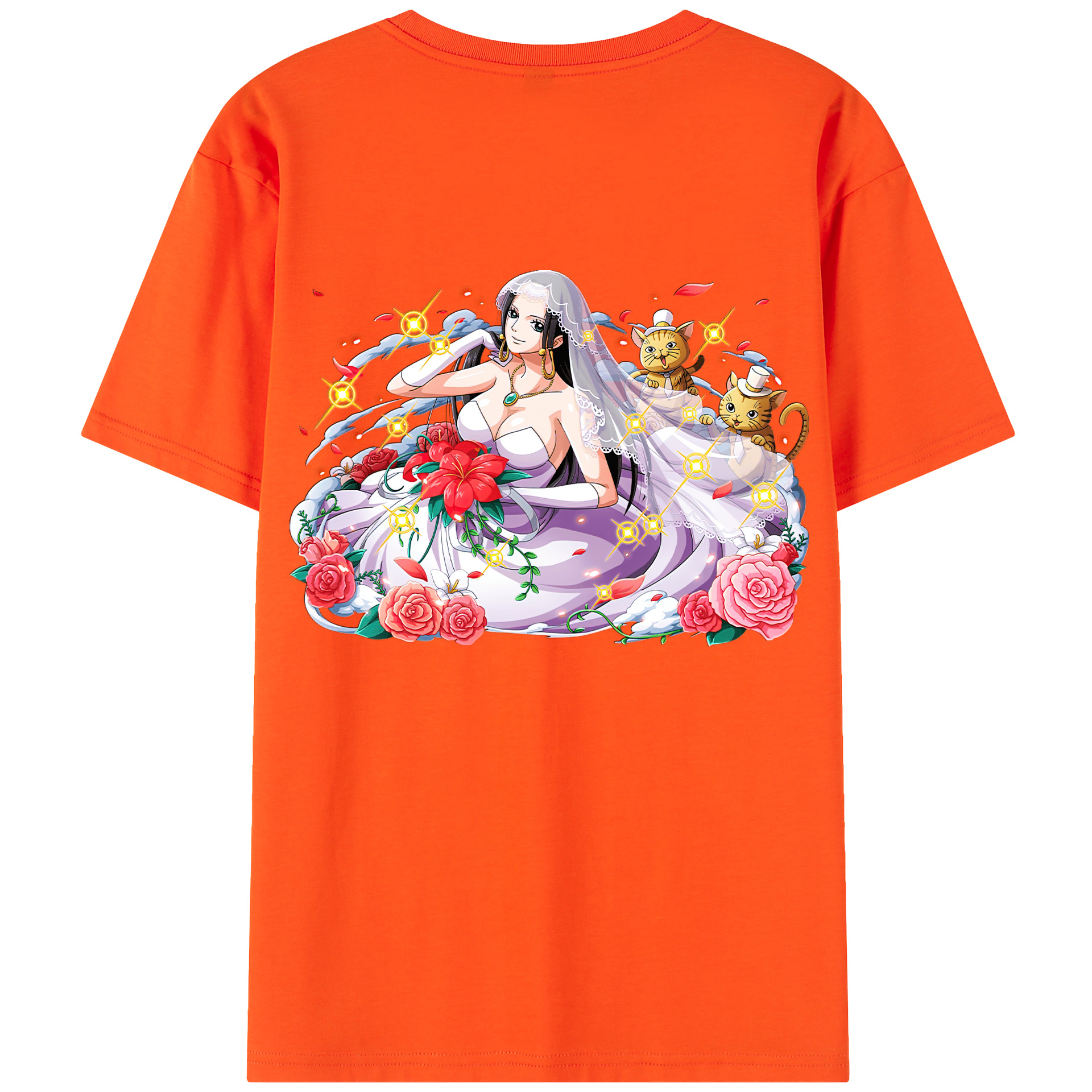 ワンピース ボア・ハンコック ONE PIECE Boa·Hancock 綿100％半袖Tシャツ（背面プリント）