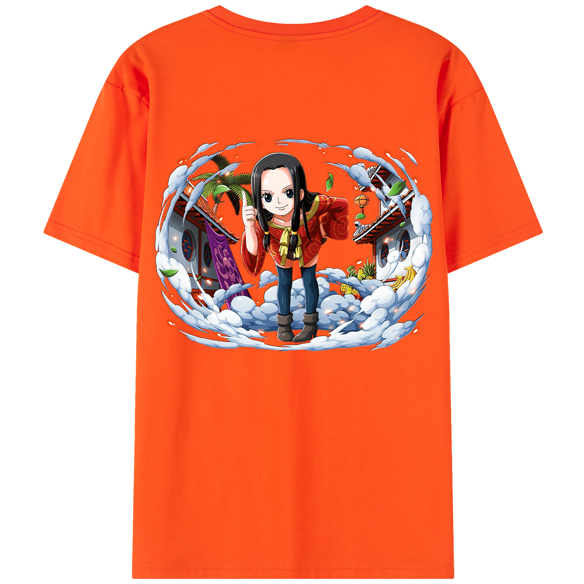 ワンピース ボア・ハンコック ONE PIECE Boa·Hancock 綿100％半袖Tシャツ（背面プリント）