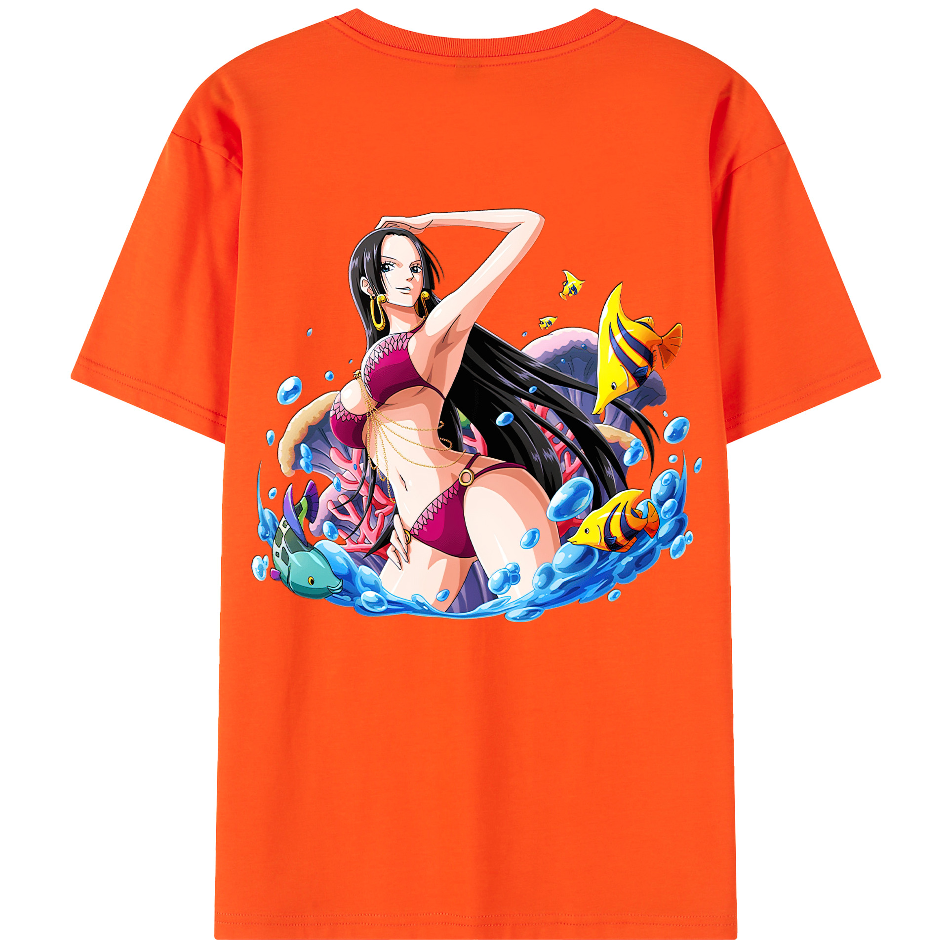 ワンピース ボア・ハンコック ONE PIECE Boa·Hancock 綿100％半袖Tシャツ（背面プリント）