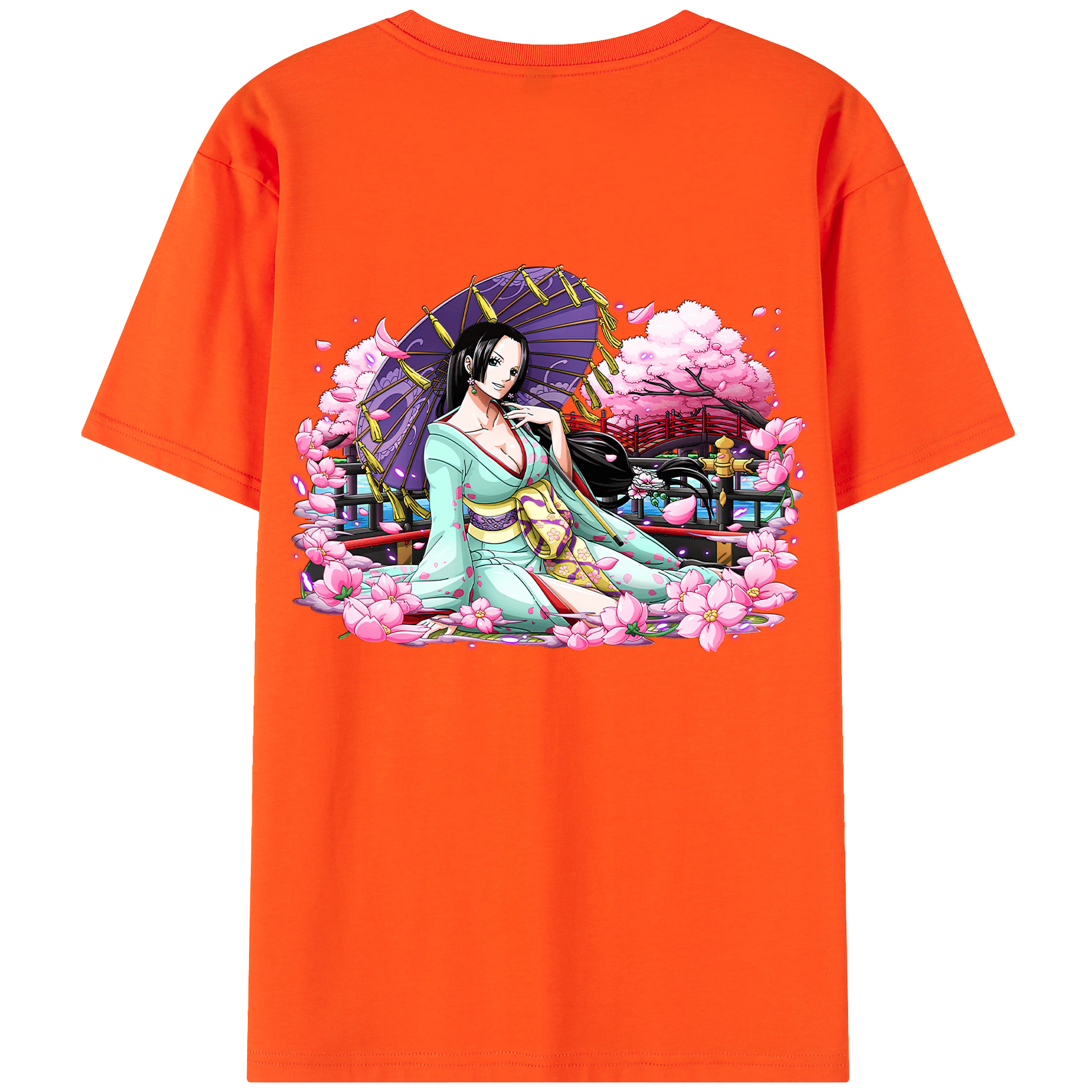 ワンピース ボア・ハンコック ONE PIECE Boa·Hancock 綿100％半袖Tシャツ（背面プリント）