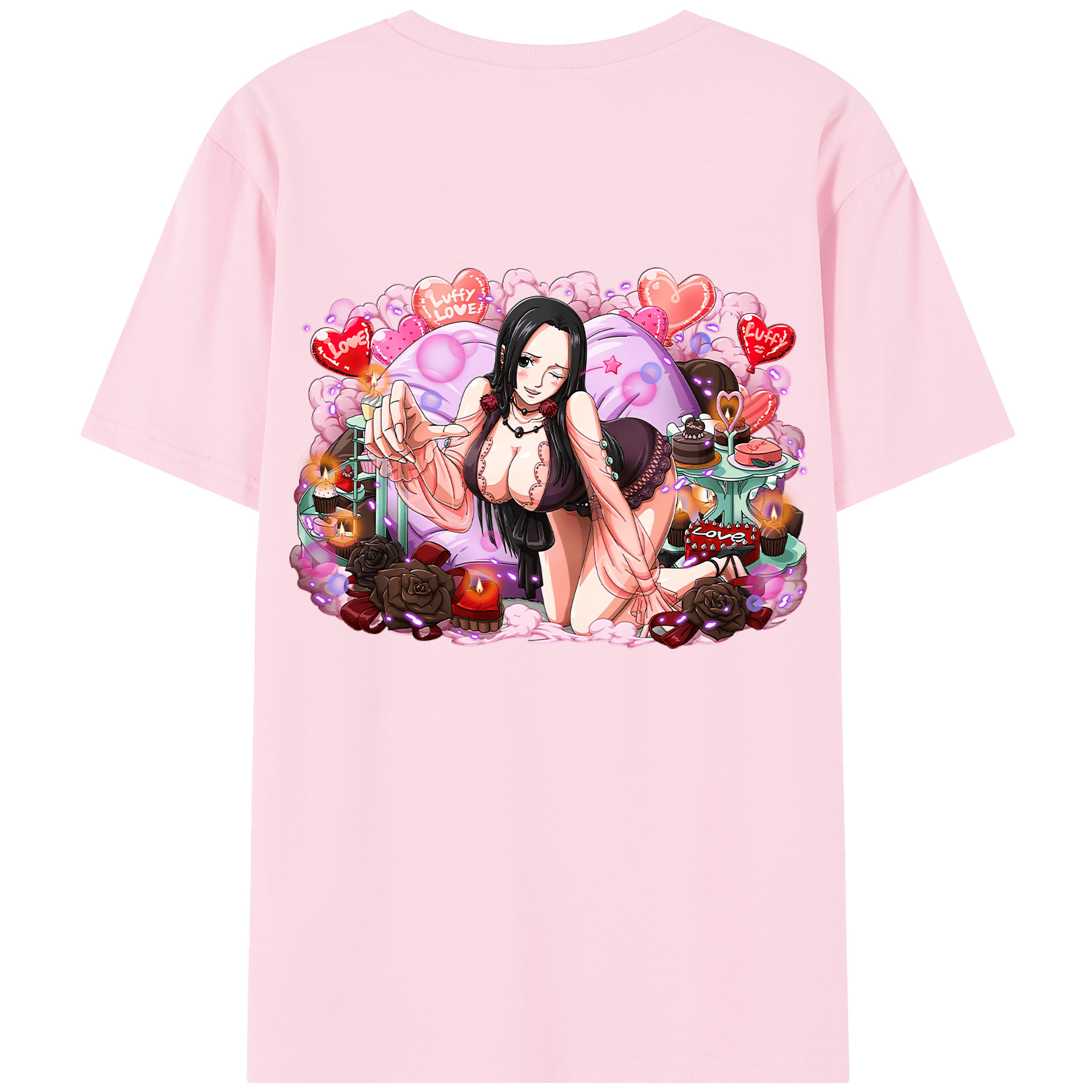 ワンピース ボア・ハンコック ONE PIECE Boa·Hancock 綿100％半袖Tシャツ（背面プリント）