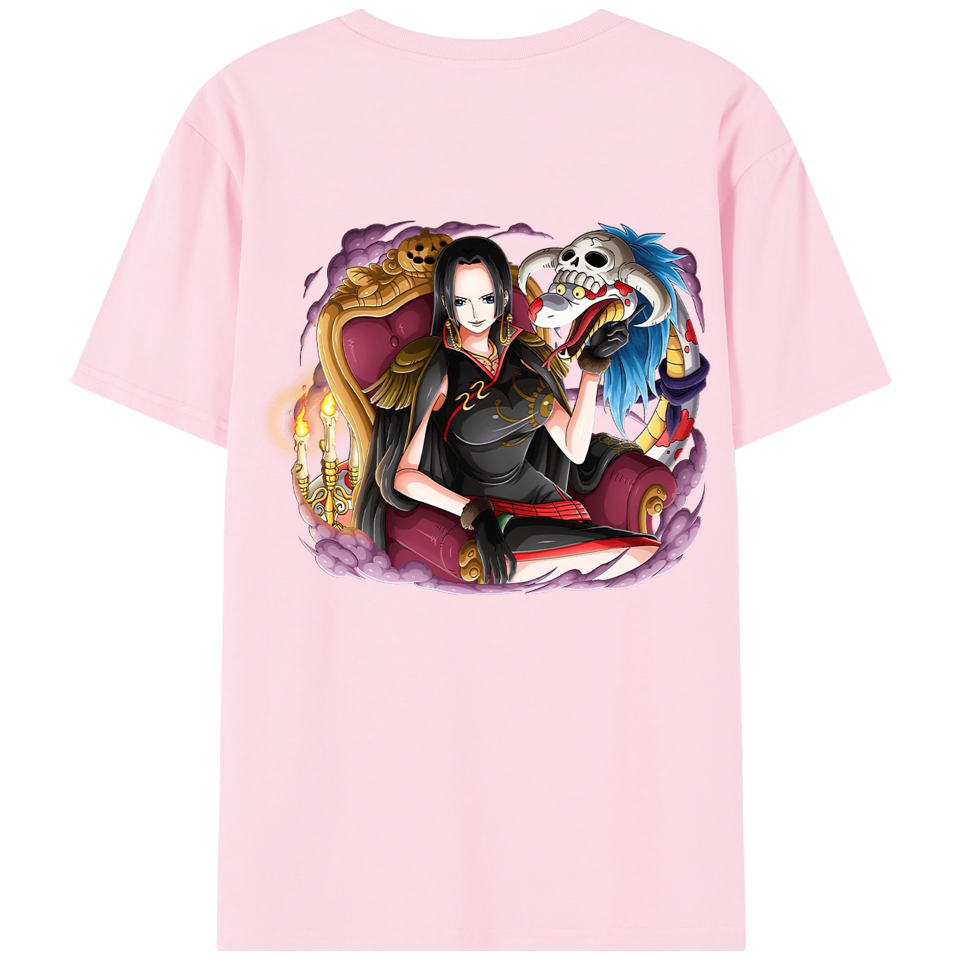 ワンピース ボア・ハンコック ONE PIECE Boa·Hancock 綿100％半袖Tシャツ（背面プリント）