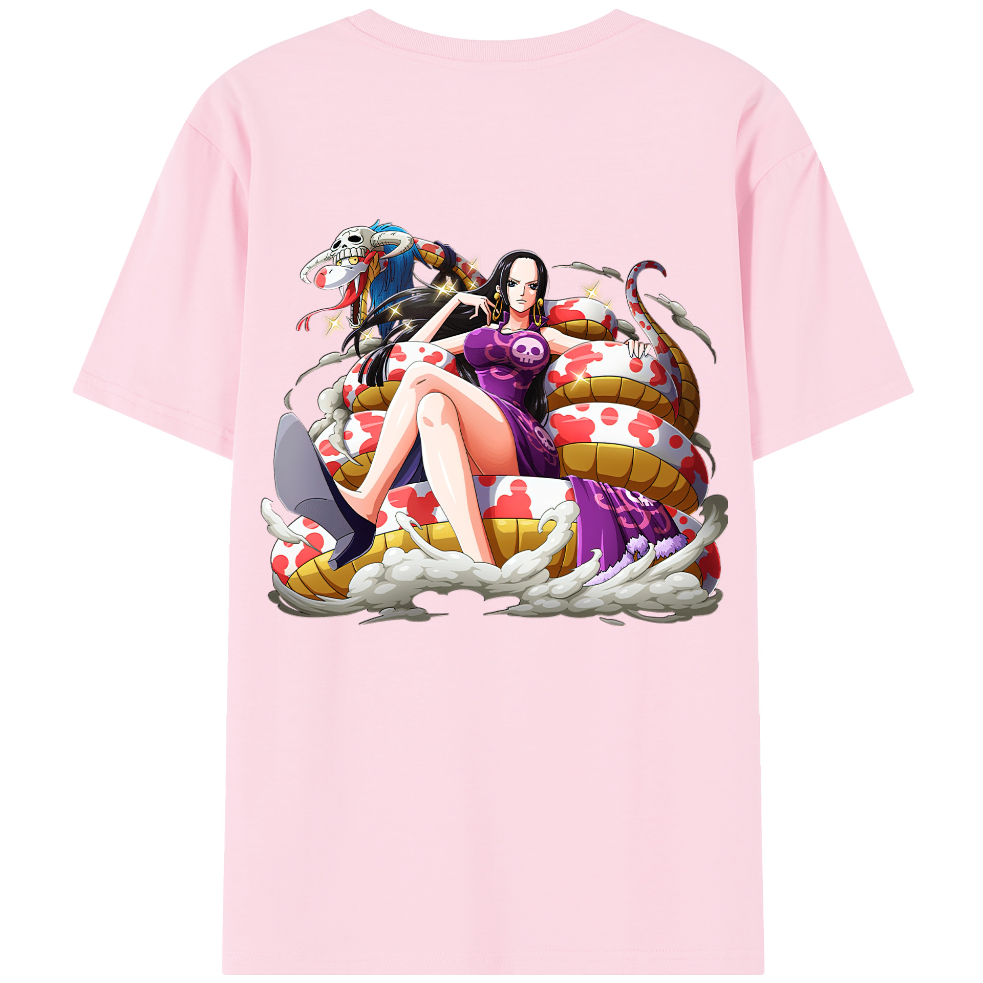 ワンピース ボア・ハンコック ONE PIECE Boa·Hancock 綿100％半袖Tシャツ（背面プリント）