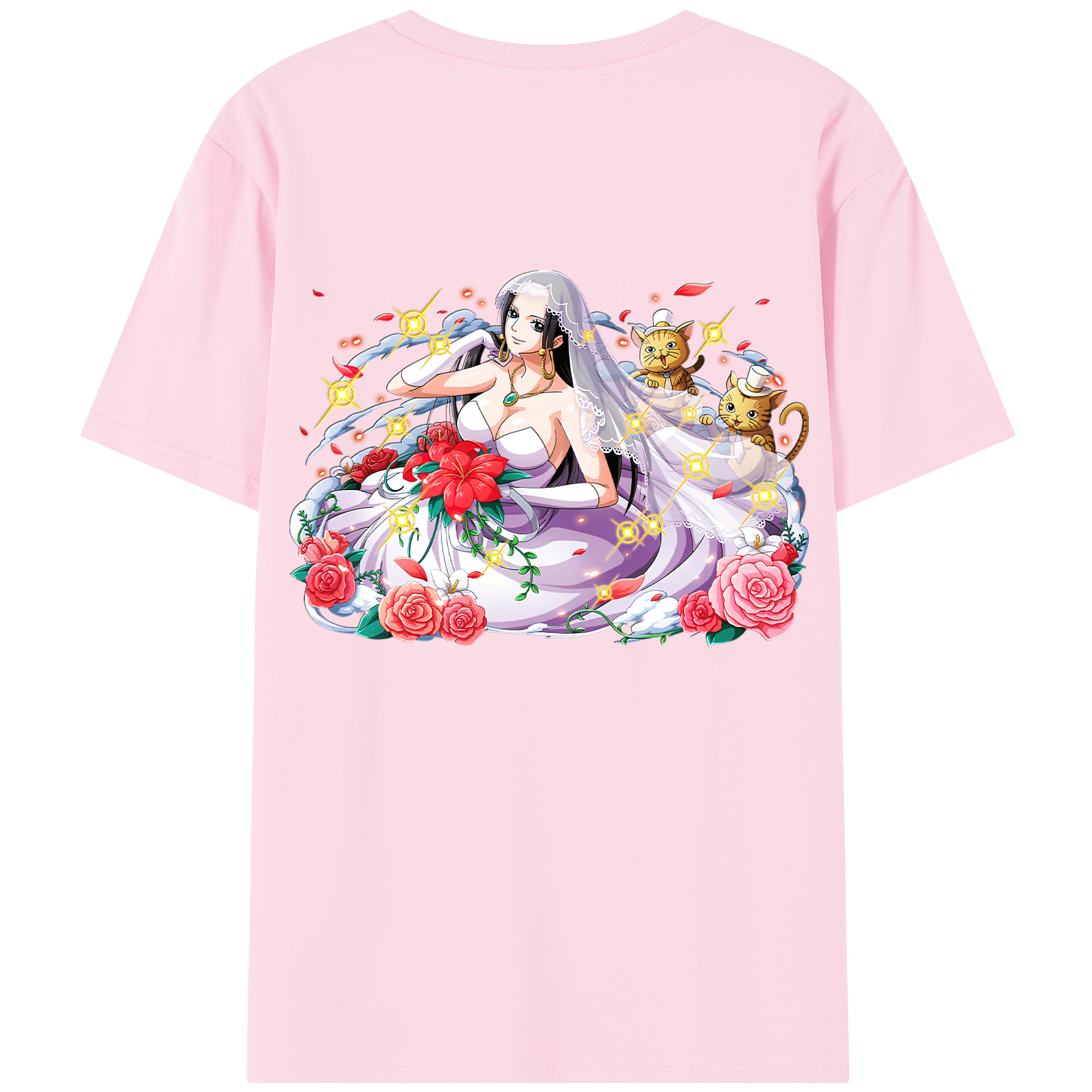 ワンピース ボア・ハンコック ONE PIECE Boa·Hancock 綿100％半袖Tシャツ（背面プリント）