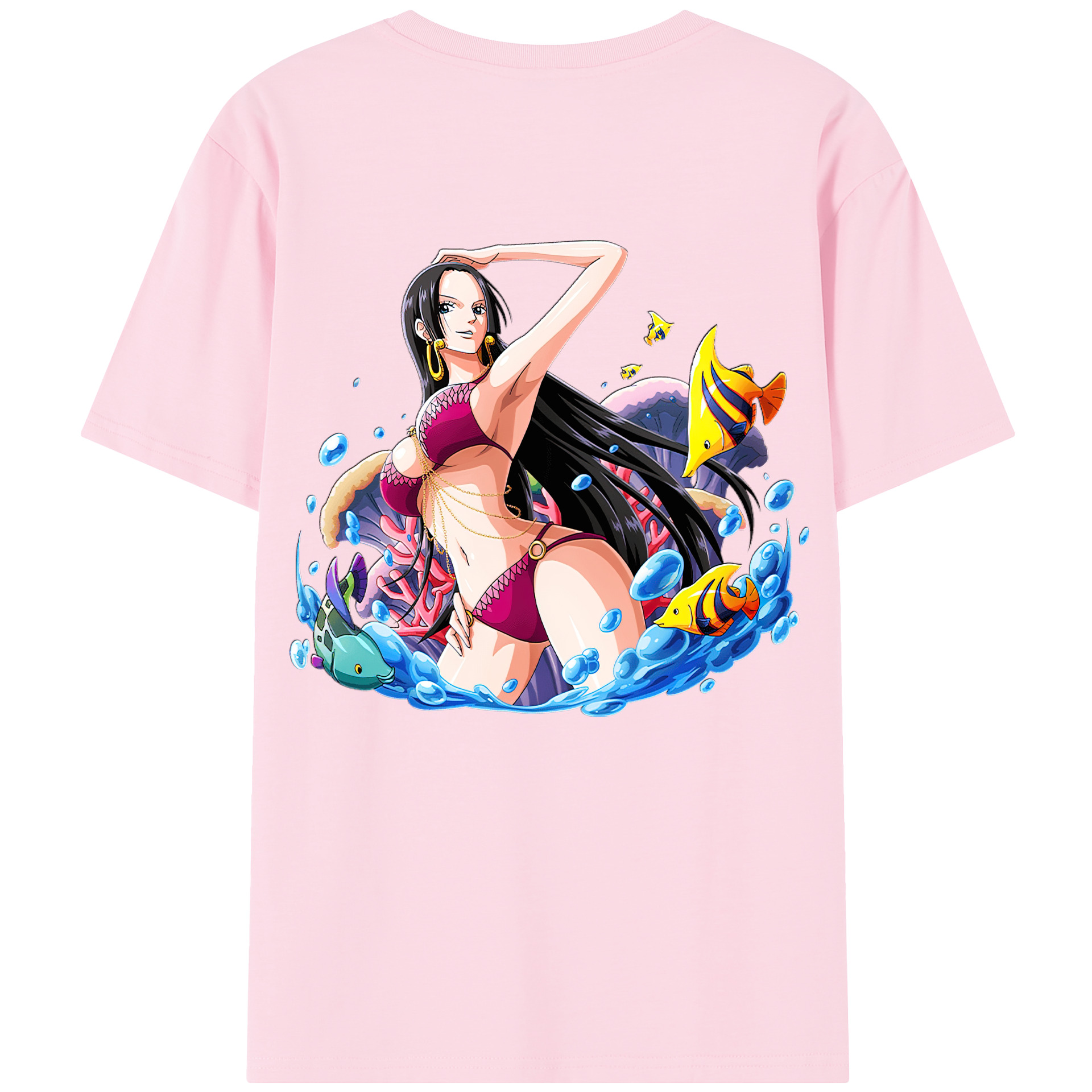 ワンピース ボア・ハンコック ONE PIECE Boa·Hancock 綿100％半袖Tシャツ（背面プリント）