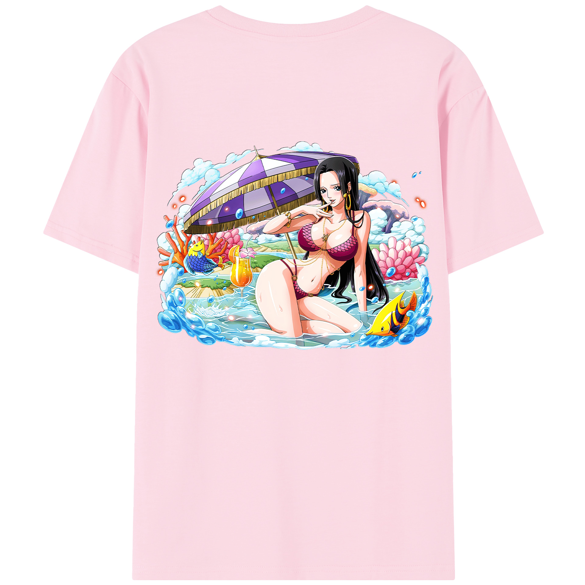 ワンピース ボア・ハンコック ONE PIECE Boa·Hancock 綿100％半袖Tシャツ（背面プリント）