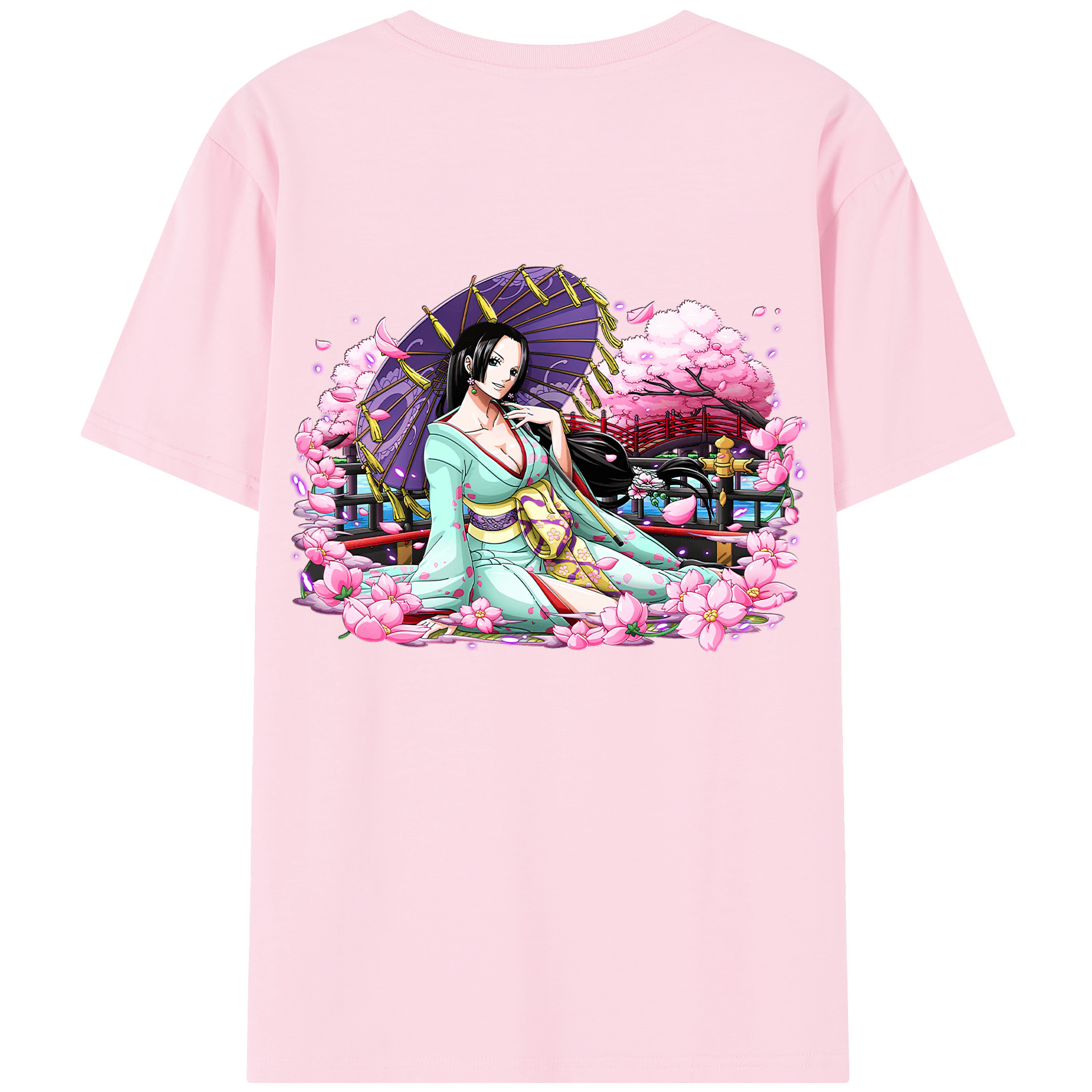 ワンピース ボア・ハンコック ONE PIECE Boa·Hancock 綿100％半袖Tシャツ（背面プリント）