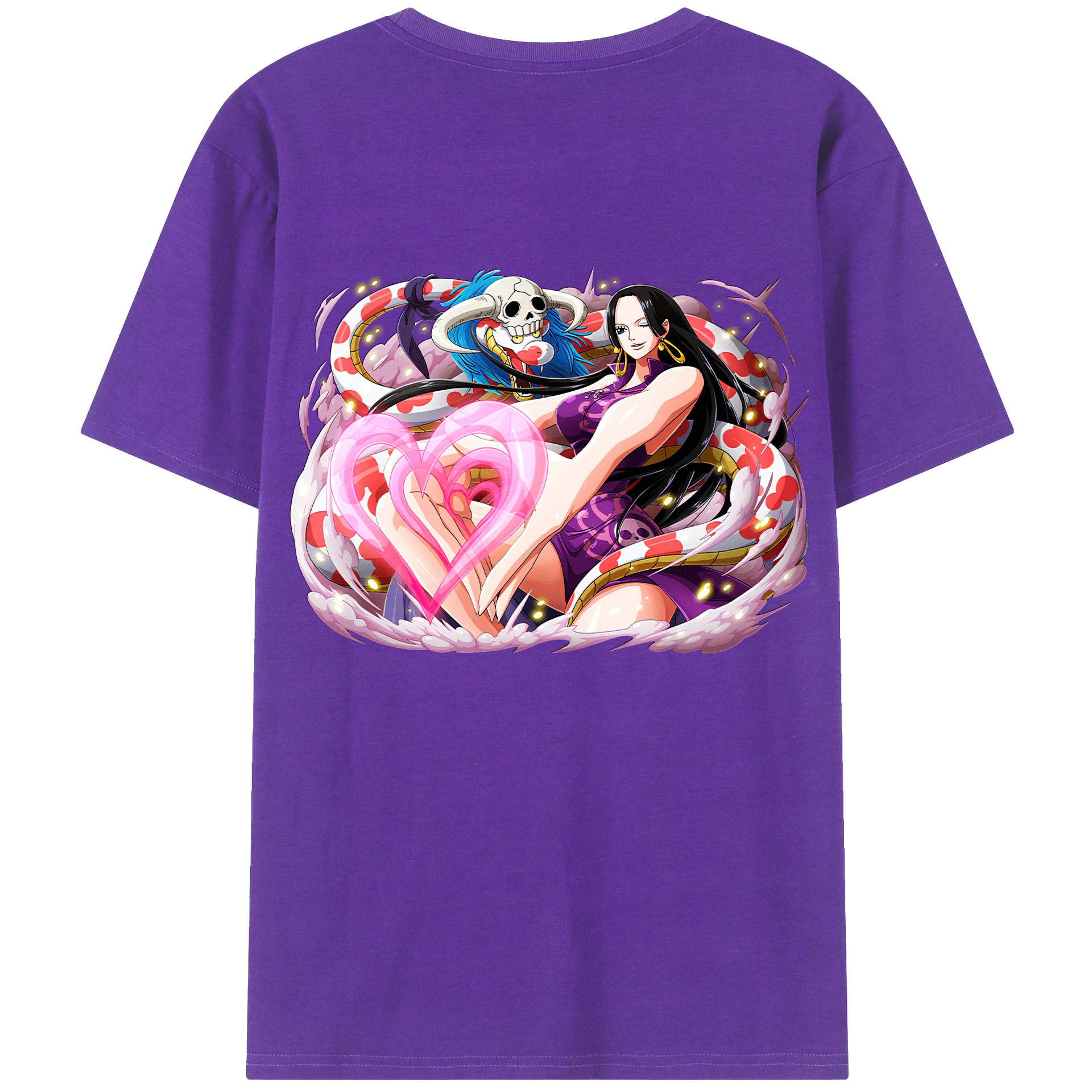 ワンピース ボア・ハンコック ONE PIECE Boa·Hancock 綿100％半袖Tシャツ（背面プリント）