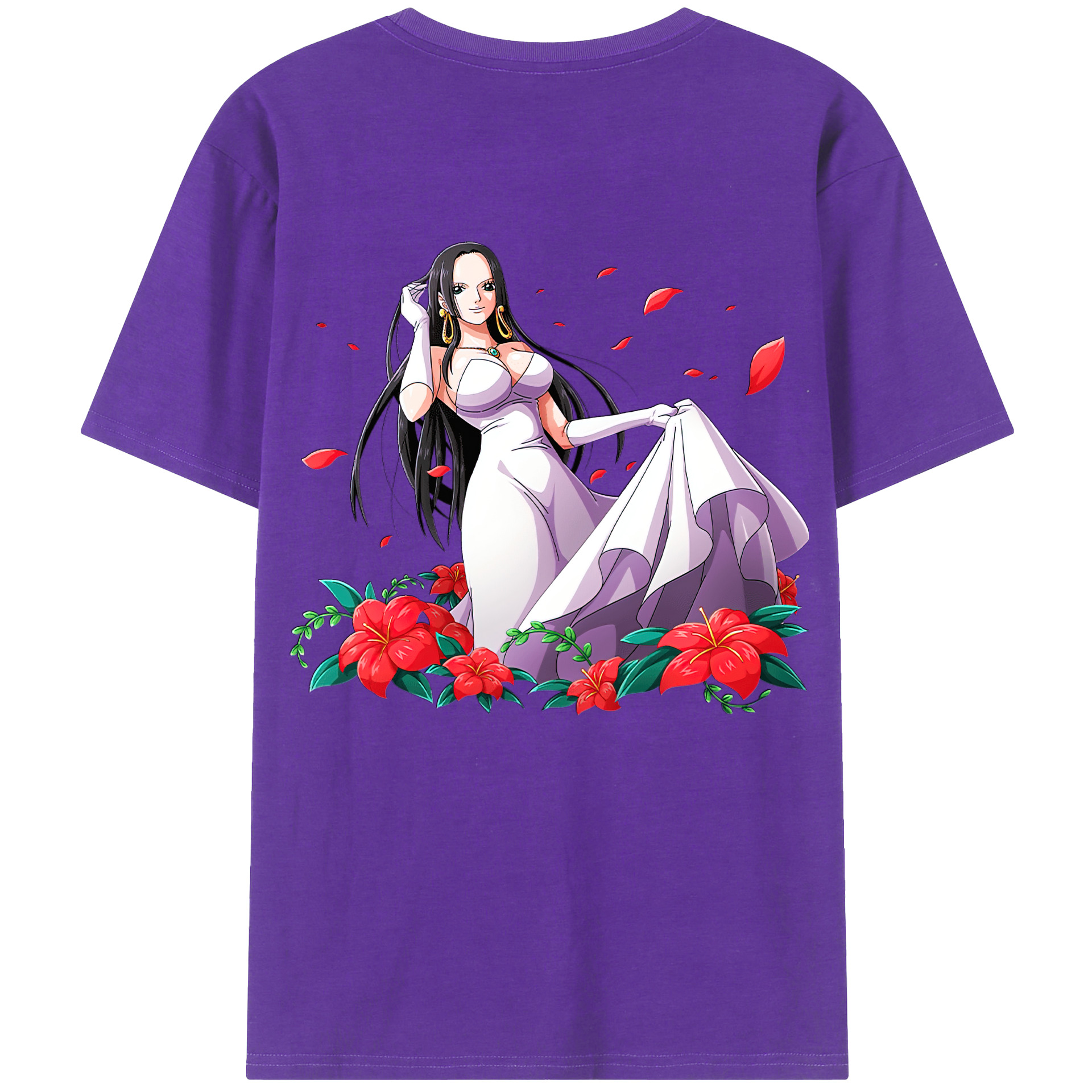 ワンピース ボア・ハンコック ONE PIECE Boa·Hancock 綿100％半袖Tシャツ（背面プリント）