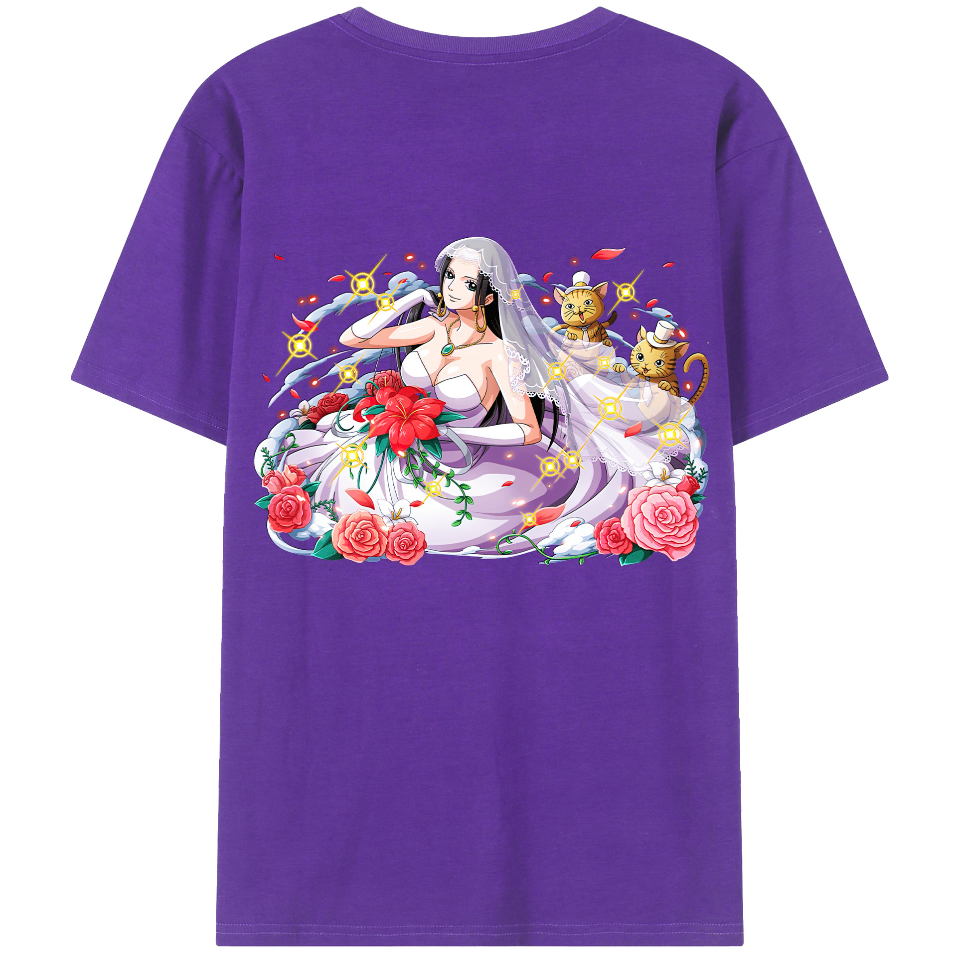 ワンピース ボア・ハンコック ONE PIECE Boa·Hancock 綿100％半袖Tシャツ（背面プリント）