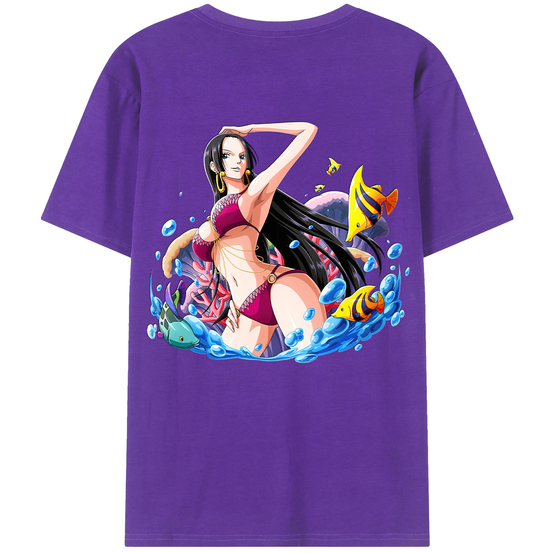 ワンピース ボア・ハンコック ONE PIECE Boa·Hancock 綿100％半袖Tシャツ（背面プリント）