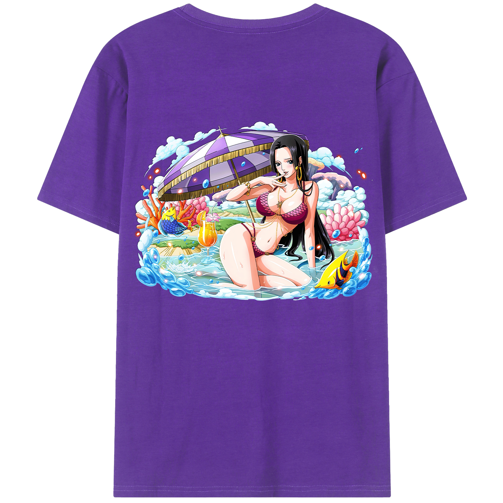 ワンピース ボア・ハンコック ONE PIECE Boa·Hancock 綿100％半袖Tシャツ（背面プリント）