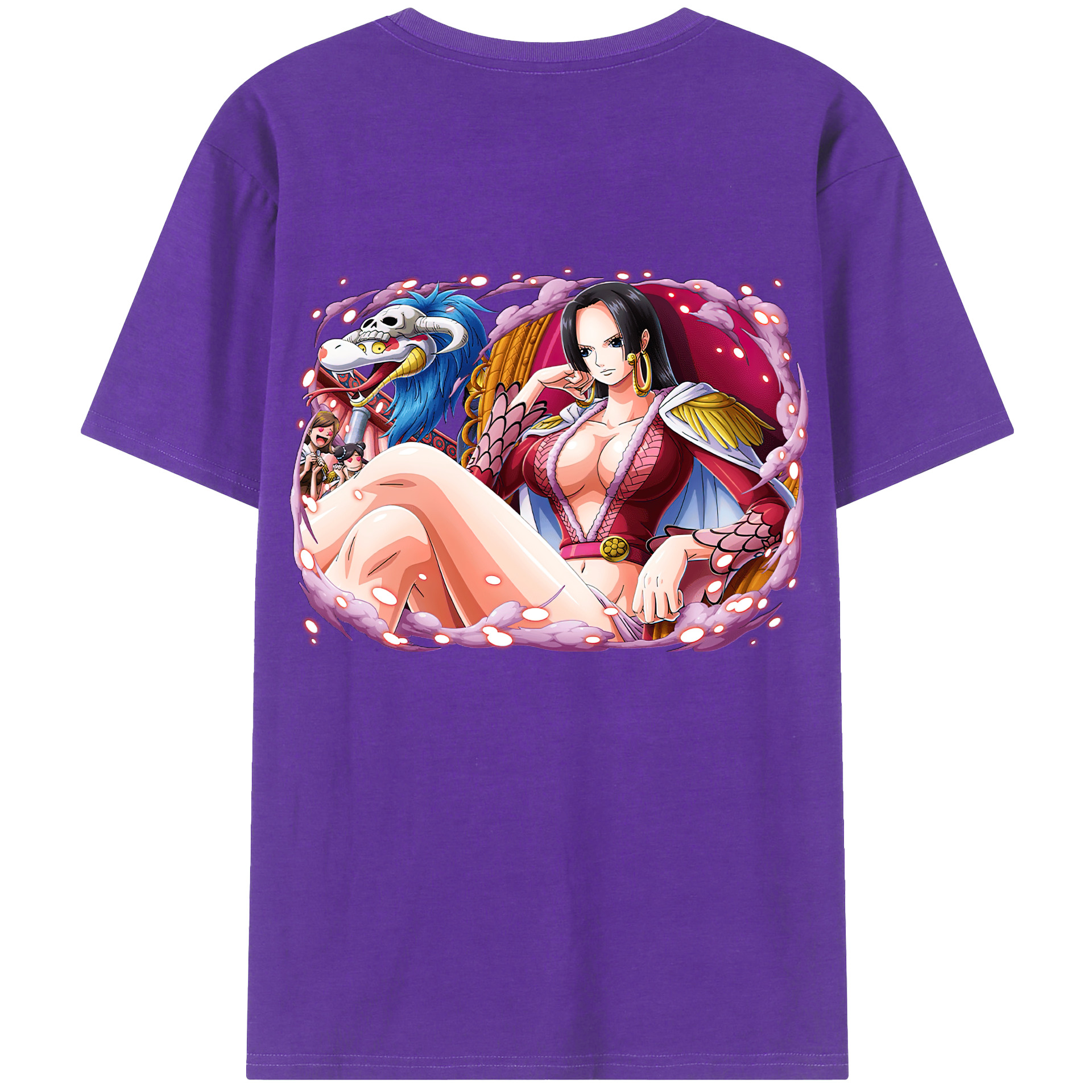 ワンピース ボア・ハンコック ONE PIECE Boa·Hancock 綿100％半袖Tシャツ（背面プリント）