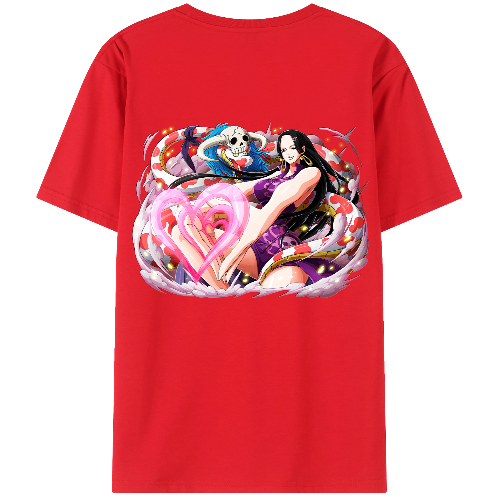 ワンピース ボア・ハンコック ONE PIECE Boa·Hancock 綿100％半袖Tシャツ（背面プリント）