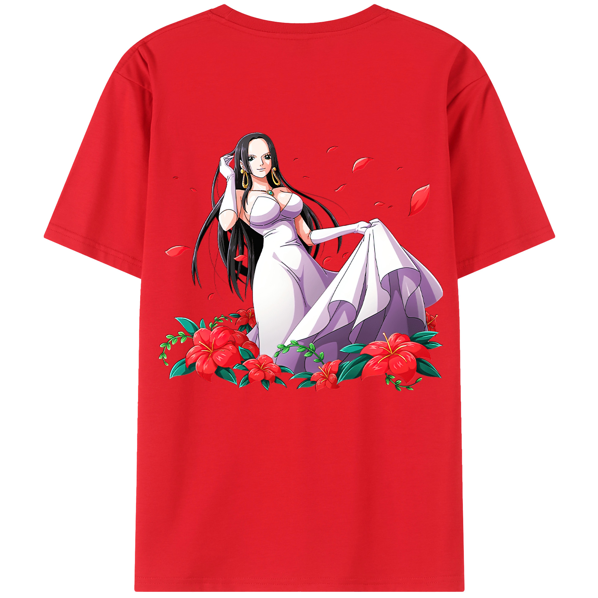 ワンピース ボア・ハンコック ONE PIECE Boa·Hancock 綿100％半袖Tシャツ（背面プリント）