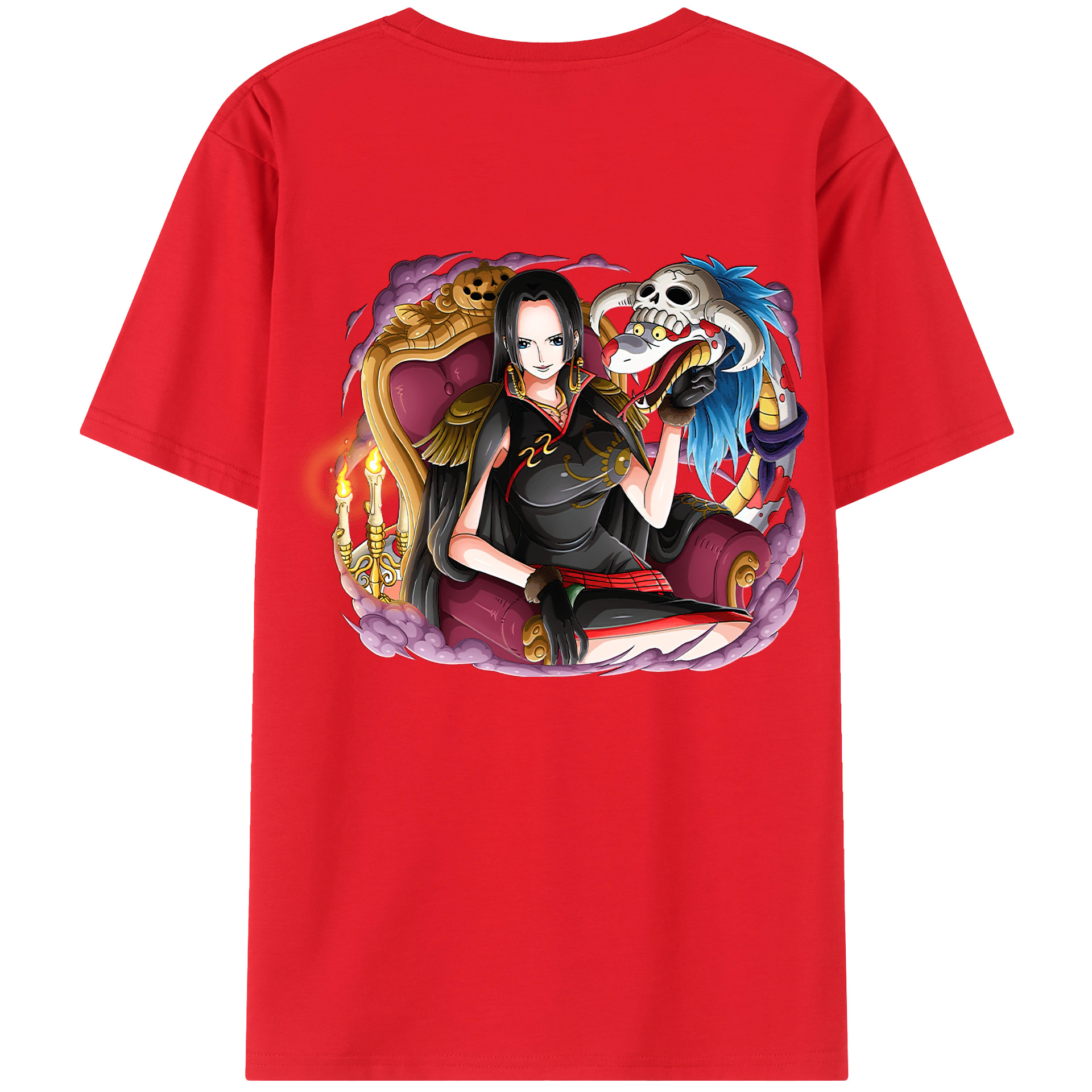 ワンピース ボア・ハンコック ONE PIECE Boa·Hancock 綿100％半袖Tシャツ（背面プリント）