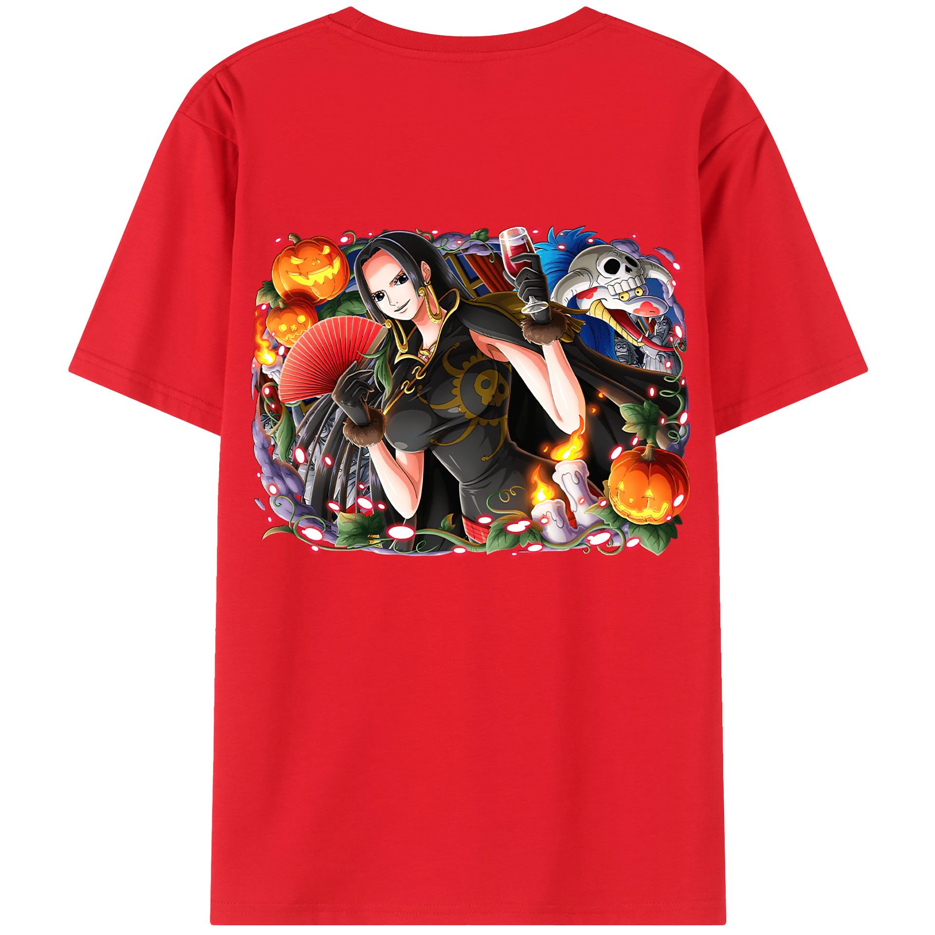 ワンピース ボア・ハンコック ONE PIECE Boa·Hancock 綿100％半袖Tシャツ（背面プリント）