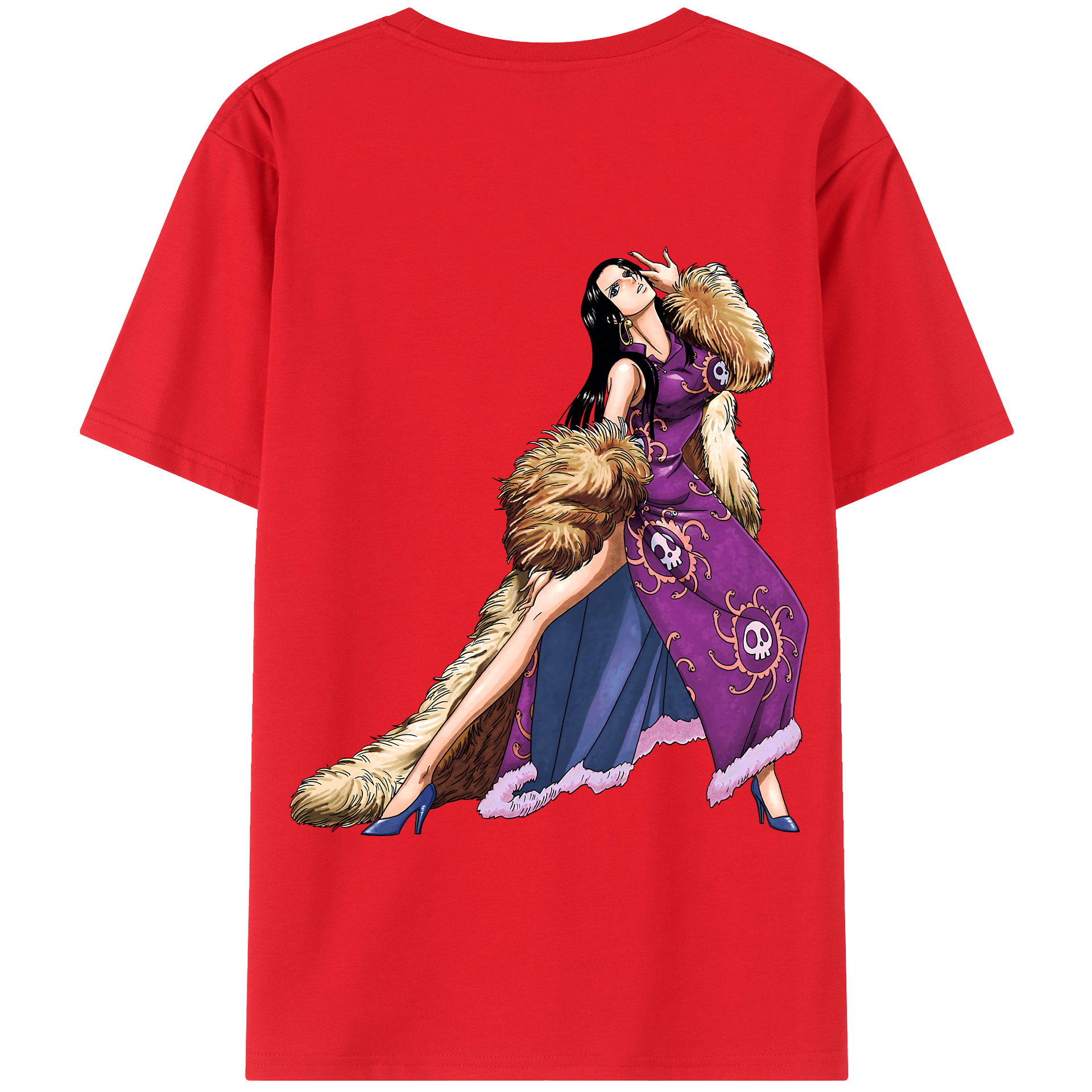 ワンピース ボア・ハンコック ONE PIECE Boa·Hancock 綿100％半袖Tシャツ（背面プリント）