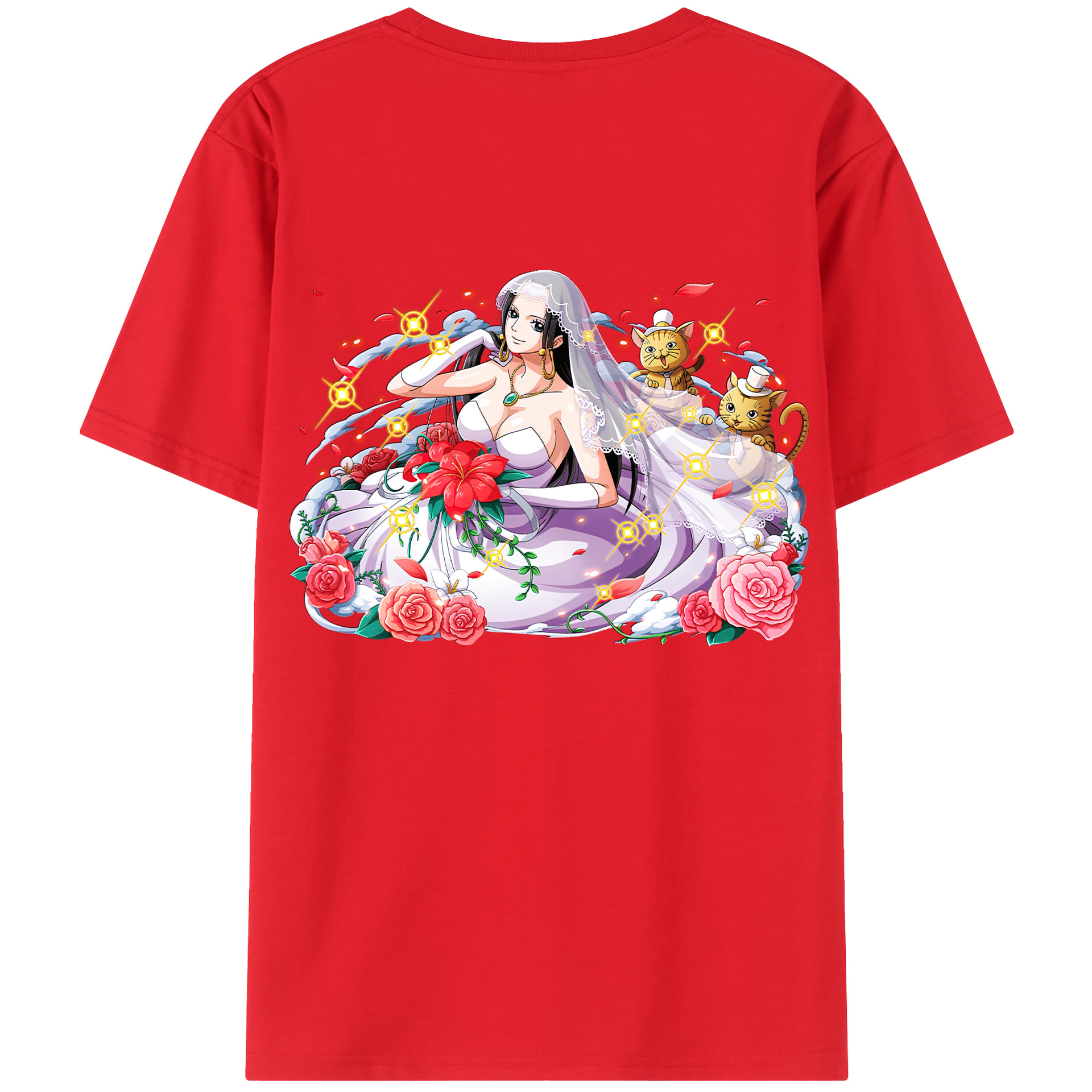 ワンピース ボア・ハンコック ONE PIECE Boa·Hancock 綿100％半袖Tシャツ（背面プリント）