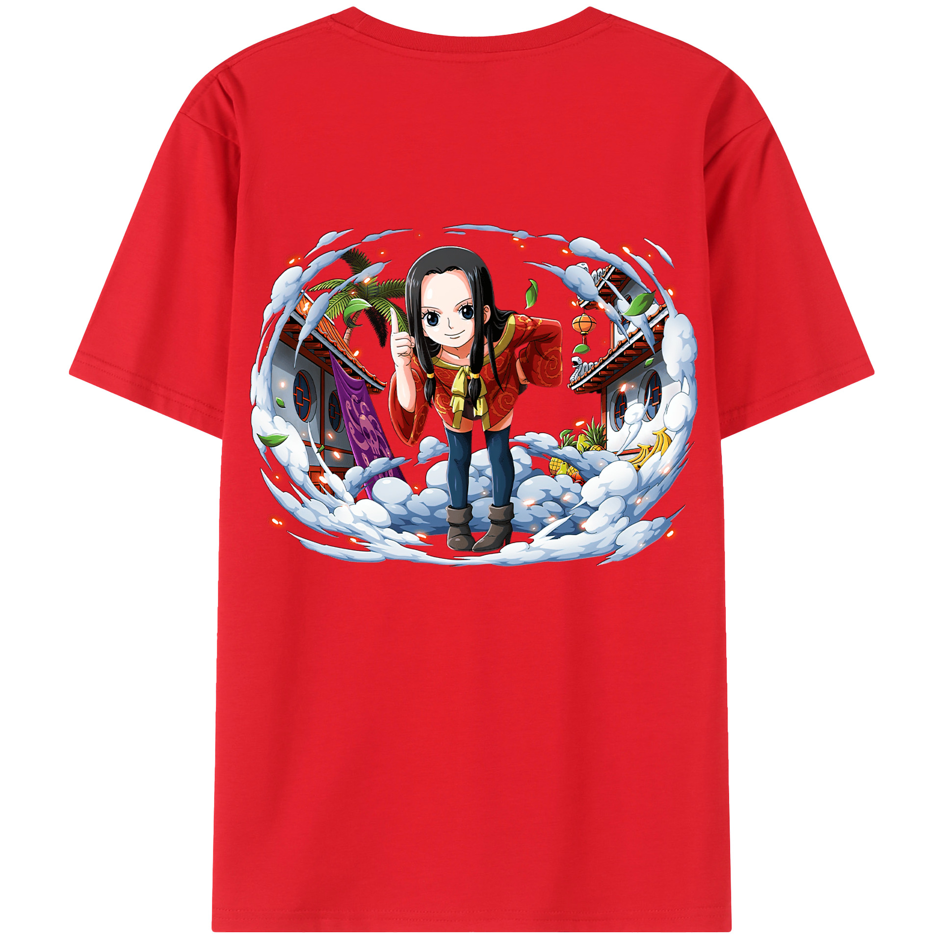 ワンピース ボア・ハンコック ONE PIECE Boa·Hancock 綿100％半袖Tシャツ（背面プリント）