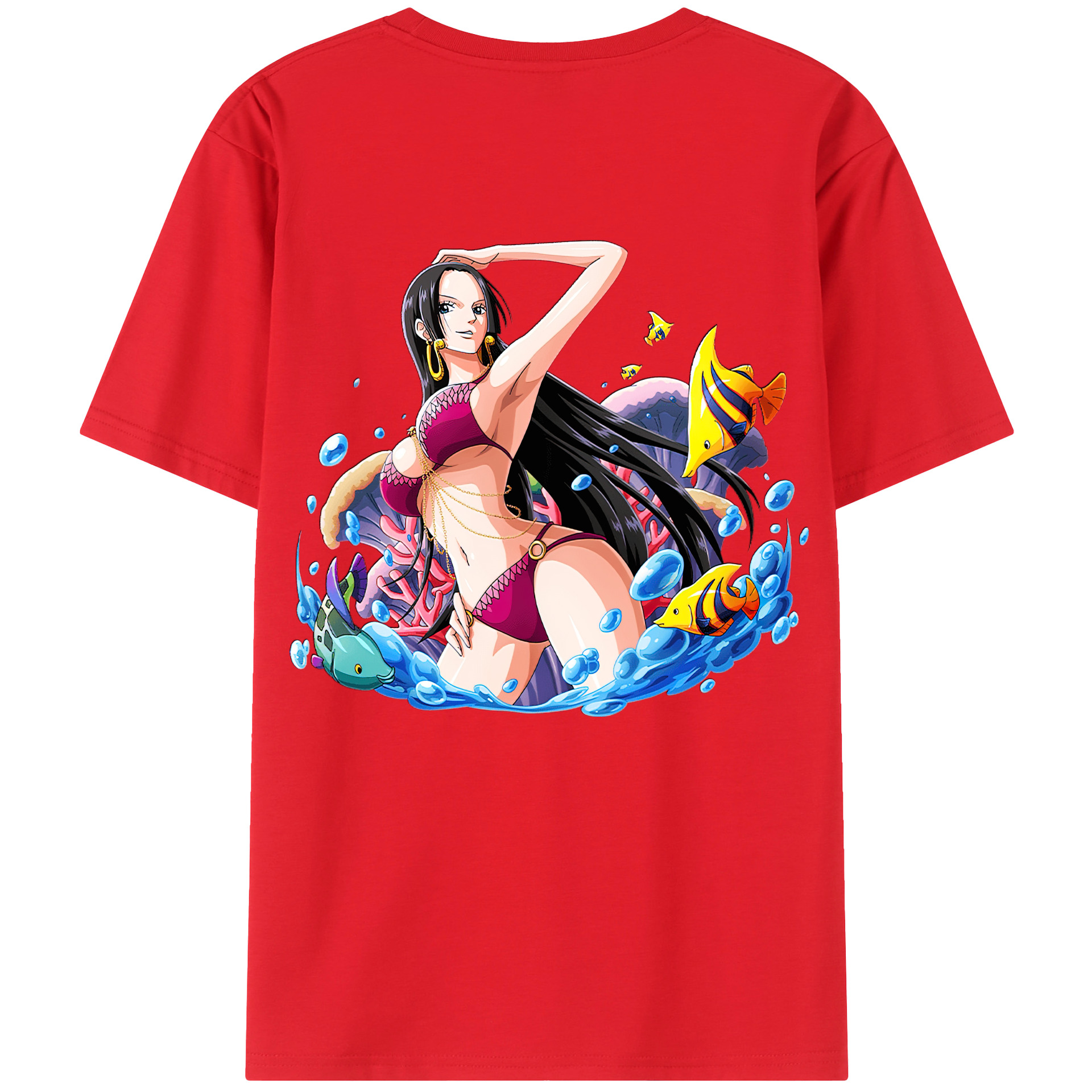 ワンピース ボア・ハンコック ONE PIECE Boa·Hancock 綿100％半袖Tシャツ（背面プリント）