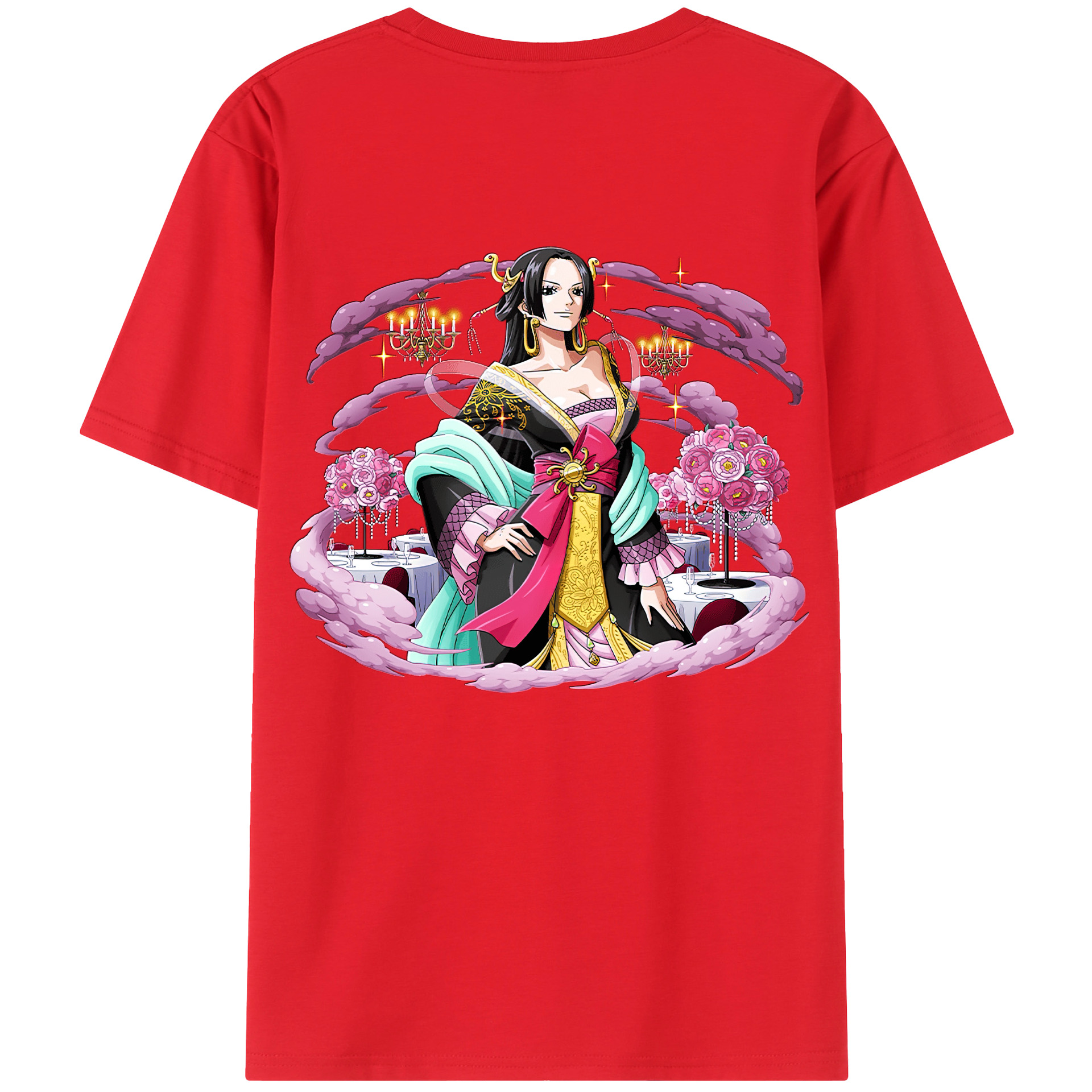 ワンピース ボア・ハンコック ONE PIECE Boa·Hancock 綿100％半袖Tシャツ（背面プリント）