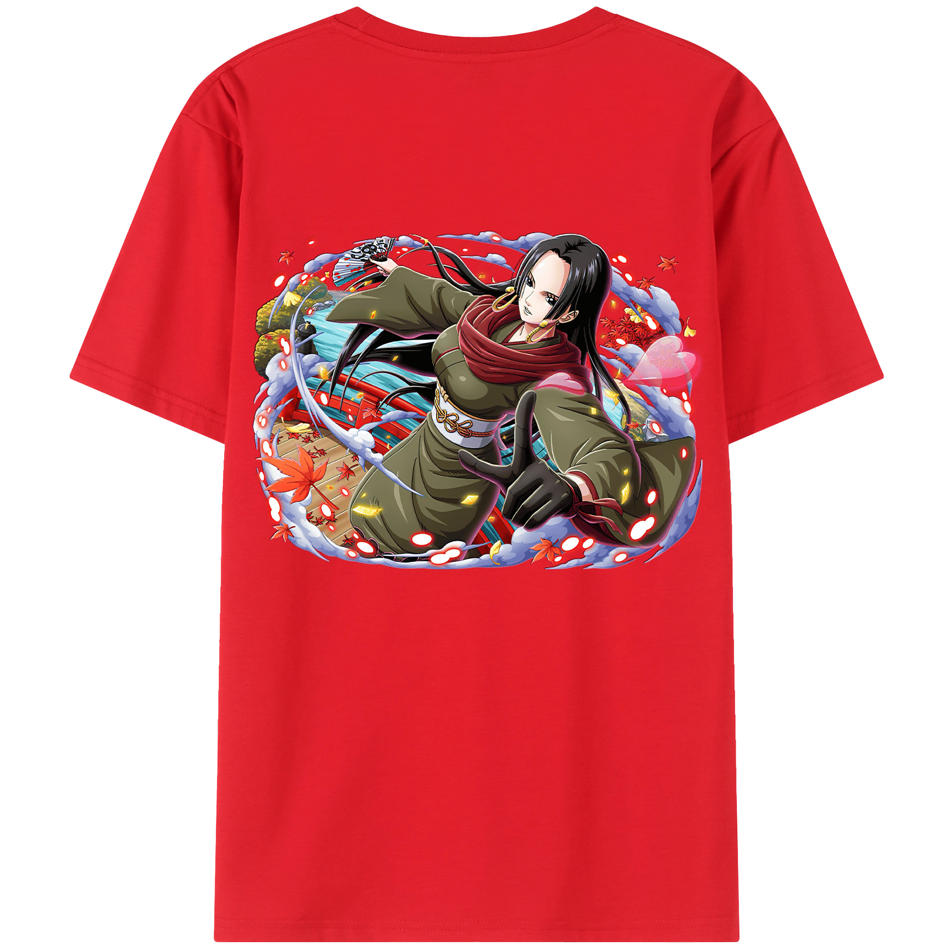 ワンピース ボア・ハンコック ONE PIECE Boa·Hancock 綿100％半袖Tシャツ（背面プリント）
