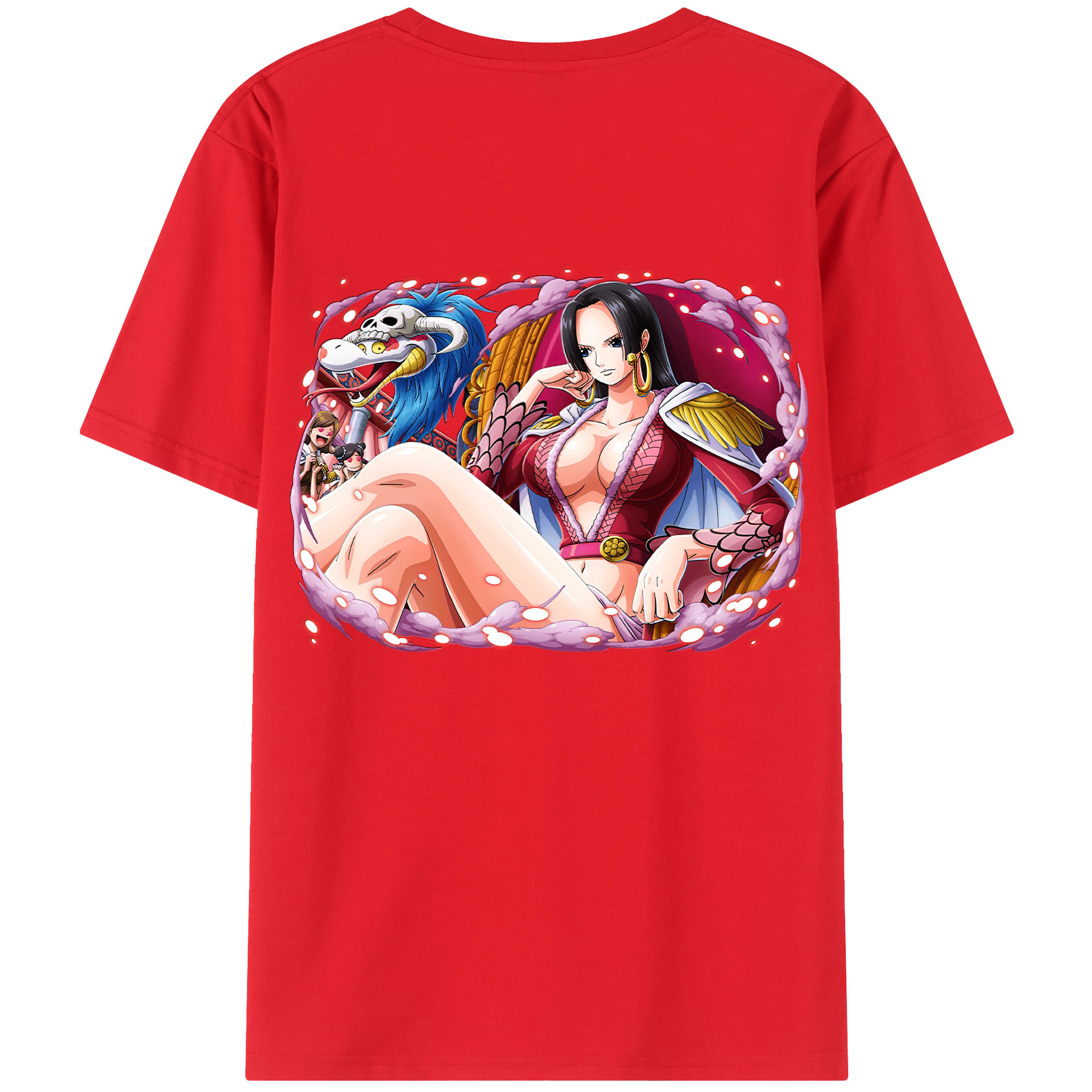 ワンピース ボア・ハンコック ONE PIECE Boa·Hancock 綿100％半袖Tシャツ（背面プリント）