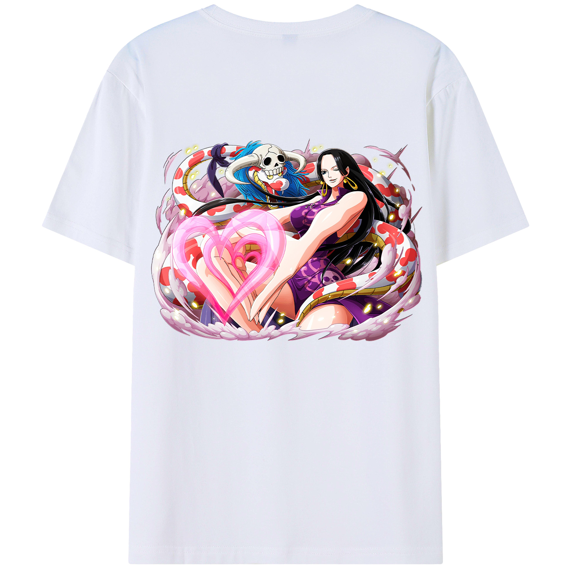 ワンピース ボア・ハンコック ONE PIECE Boa·Hancock 綿100％半袖Tシャツ（背面プリント）