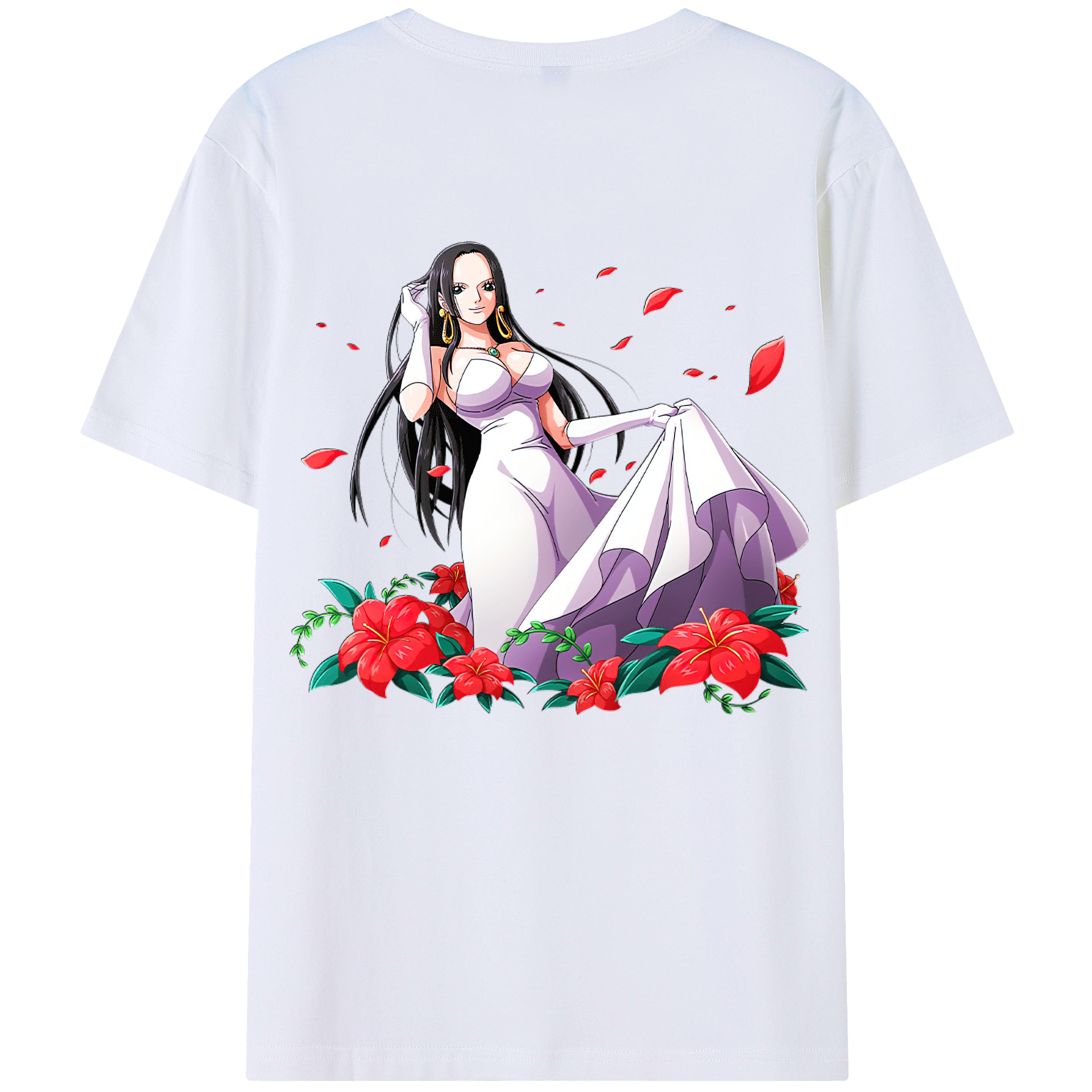 ワンピース ボア・ハンコック ONE PIECE Boa·Hancock 綿100％半袖Tシャツ（背面プリント）