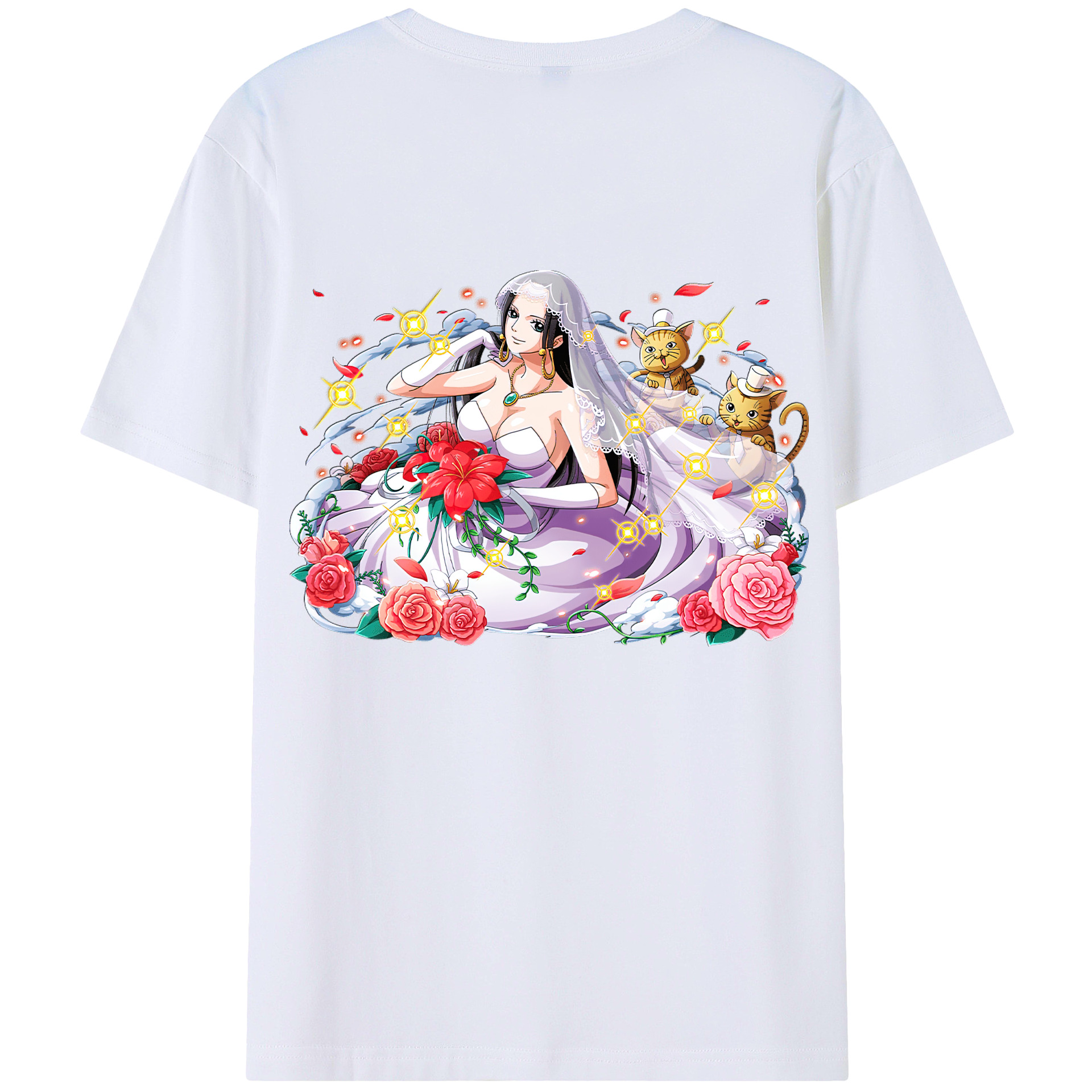 ワンピース ボア・ハンコック ONE PIECE Boa·Hancock 綿100％半袖Tシャツ（背面プリント）